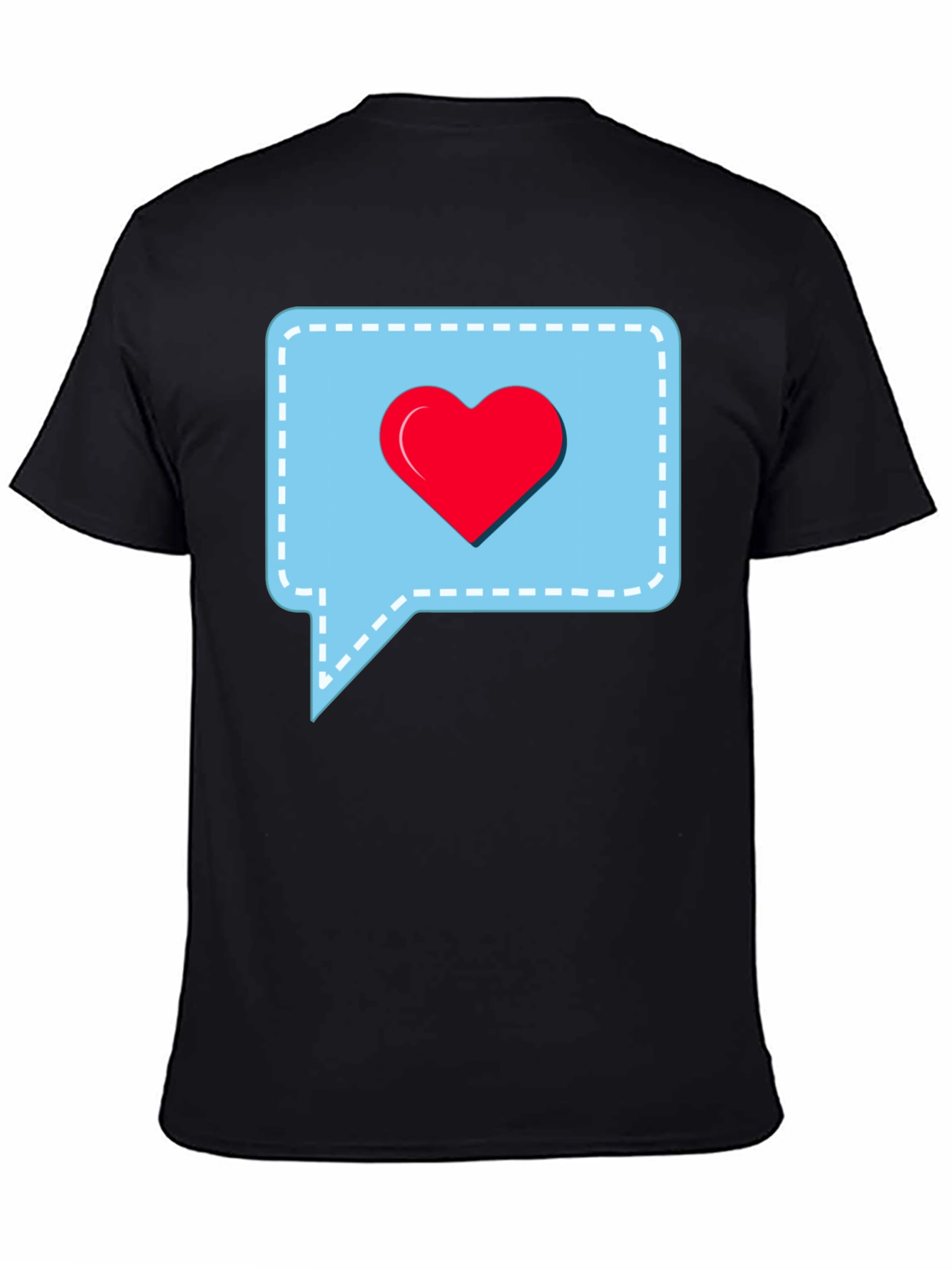 Love Message Black T-Shirt