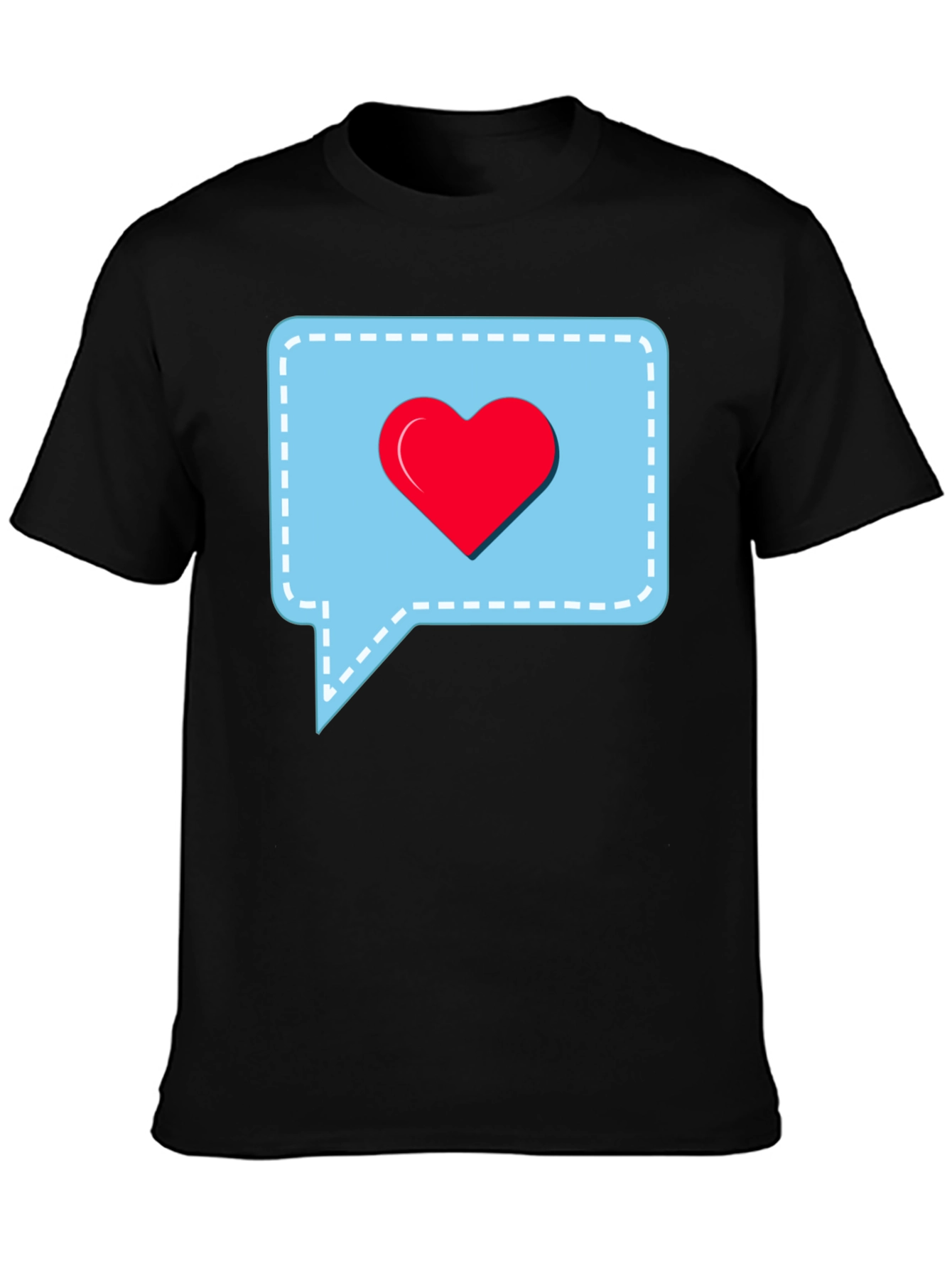 Love Message Black T-Shirt