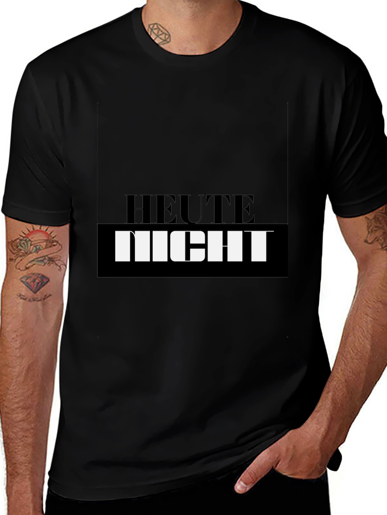 Heute Nicht Mens Graphic Tee
