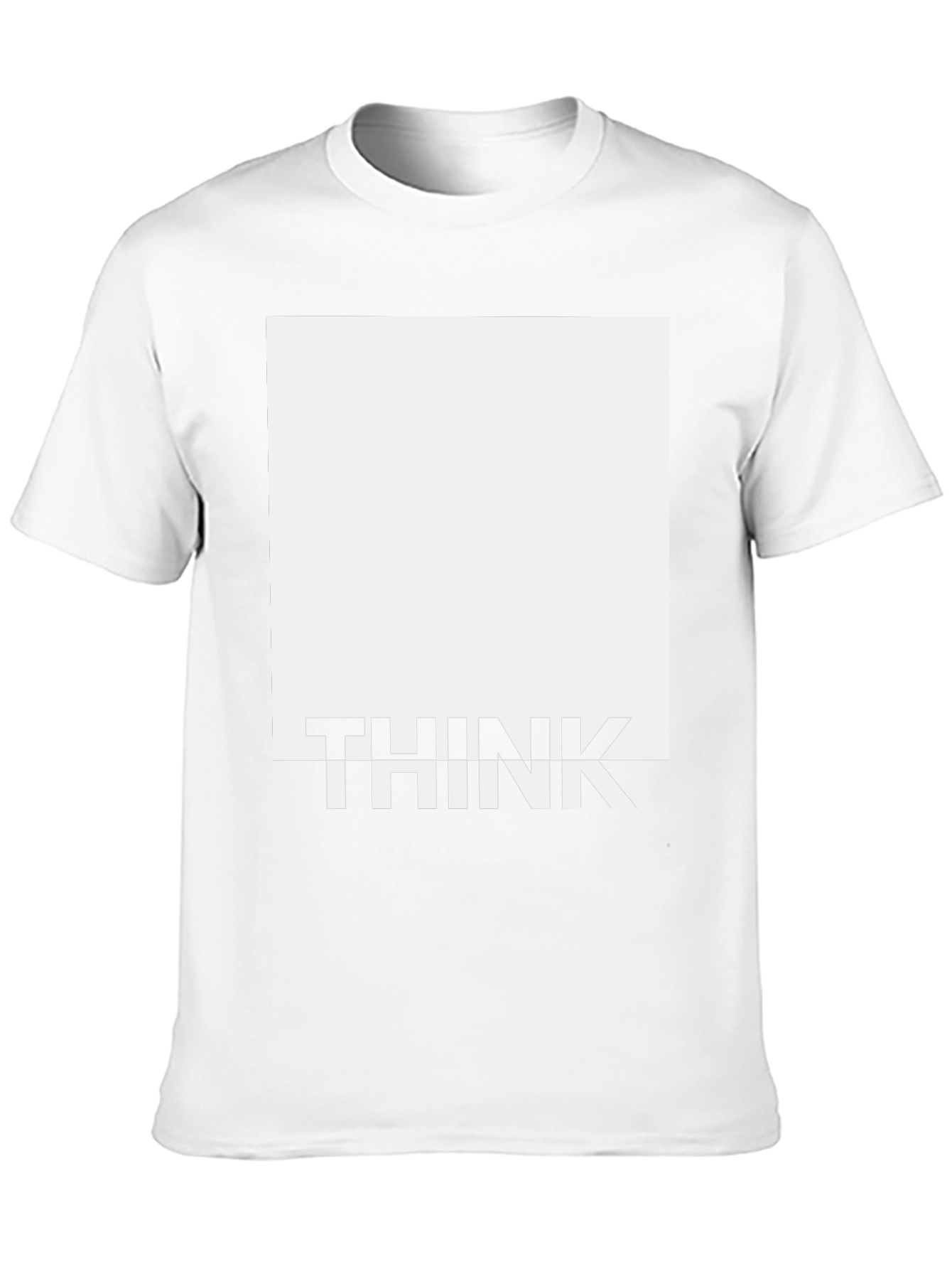 Think Graphic Tee - Modern Square Design