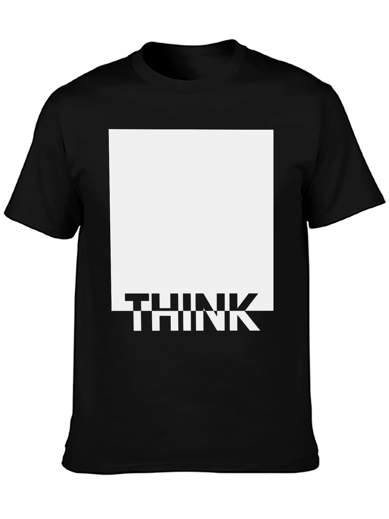 Think Graphic Tee - Modern Square Design