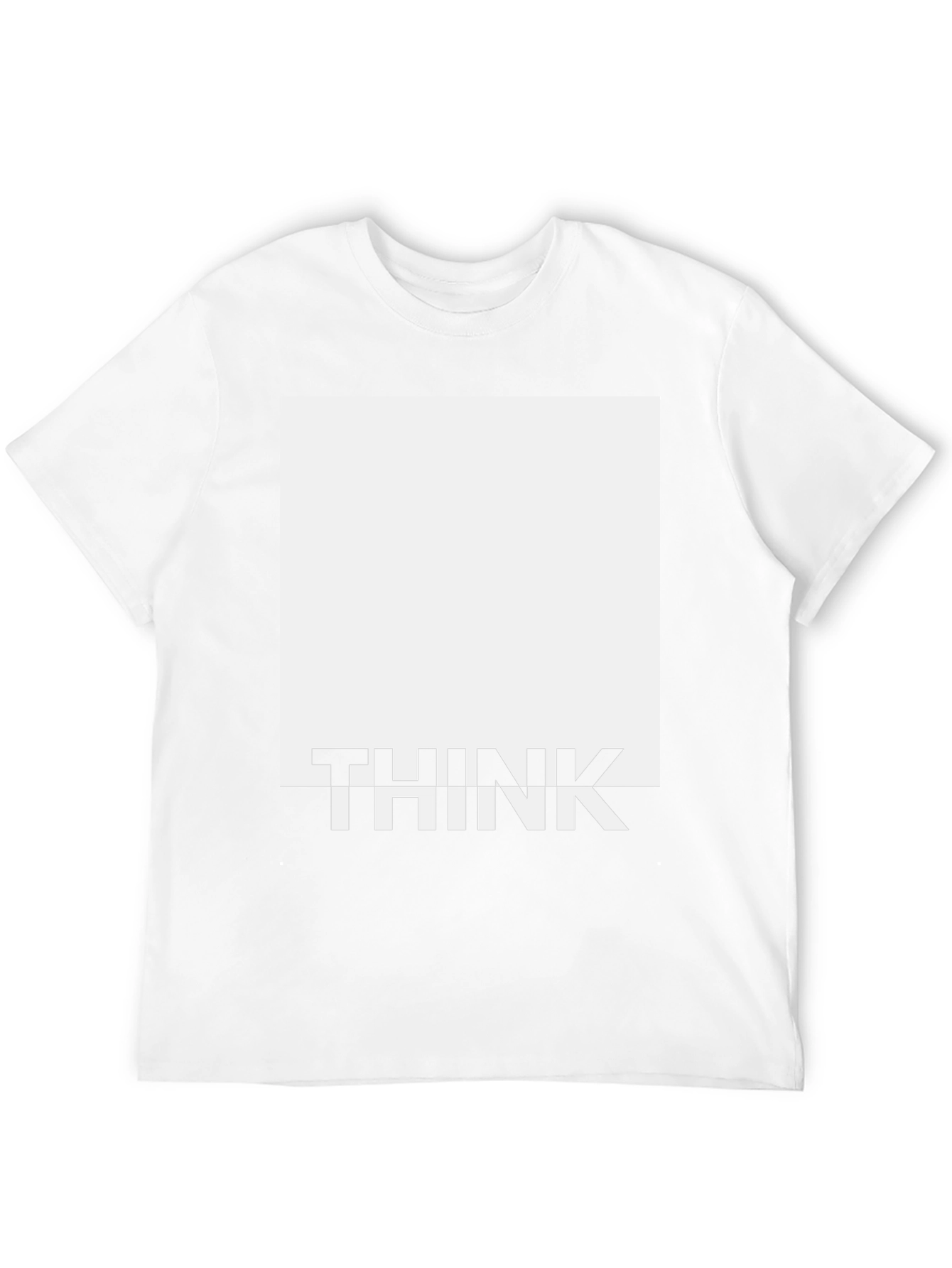 Think Graphic Tee - Modern Square Design