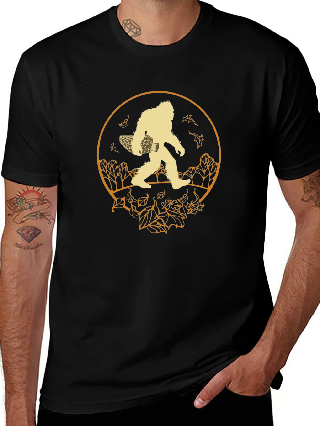 Bigfoot Morel Mushroom Hunting T-Shirt