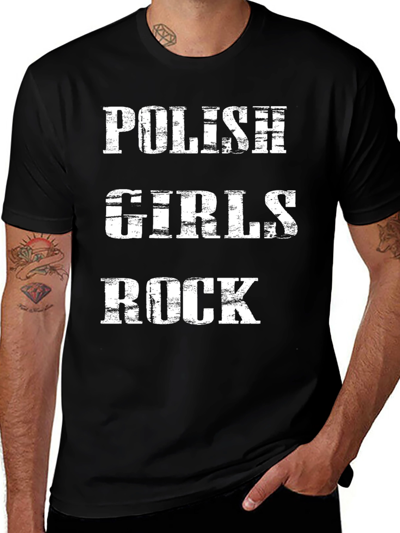 Polish Girls Rock T-Shirt - Black Cotton Tee