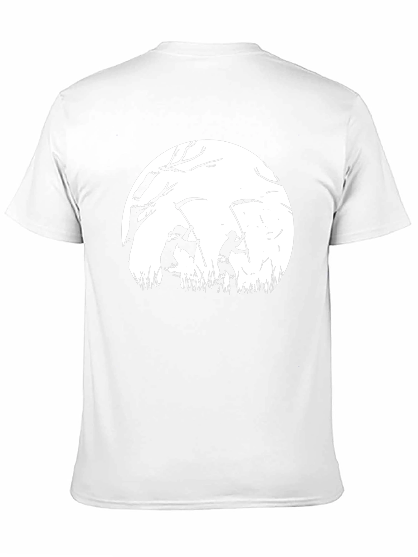 Grim Reaper Graphic Print Black T-Shirt