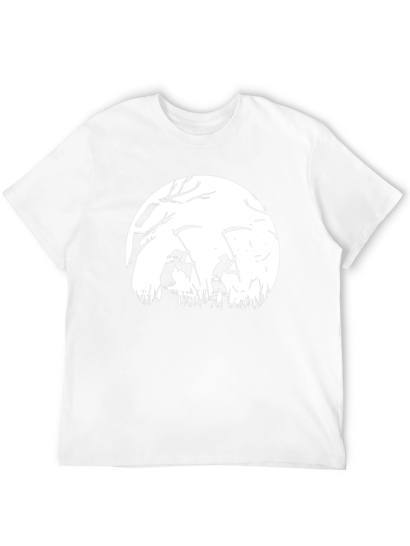 Grim Reaper Graphic Print Black T-Shirt