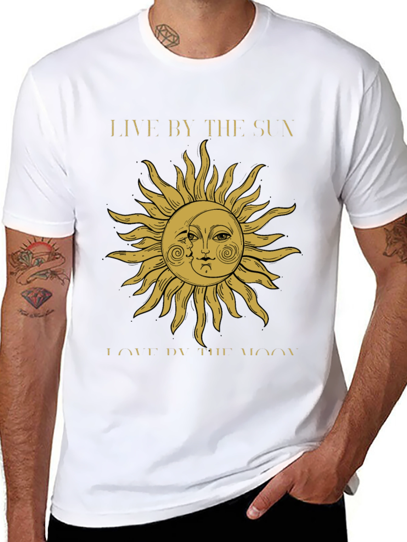 Celestial Sun & Moon Graphic T-Shirt - Unisex Fit