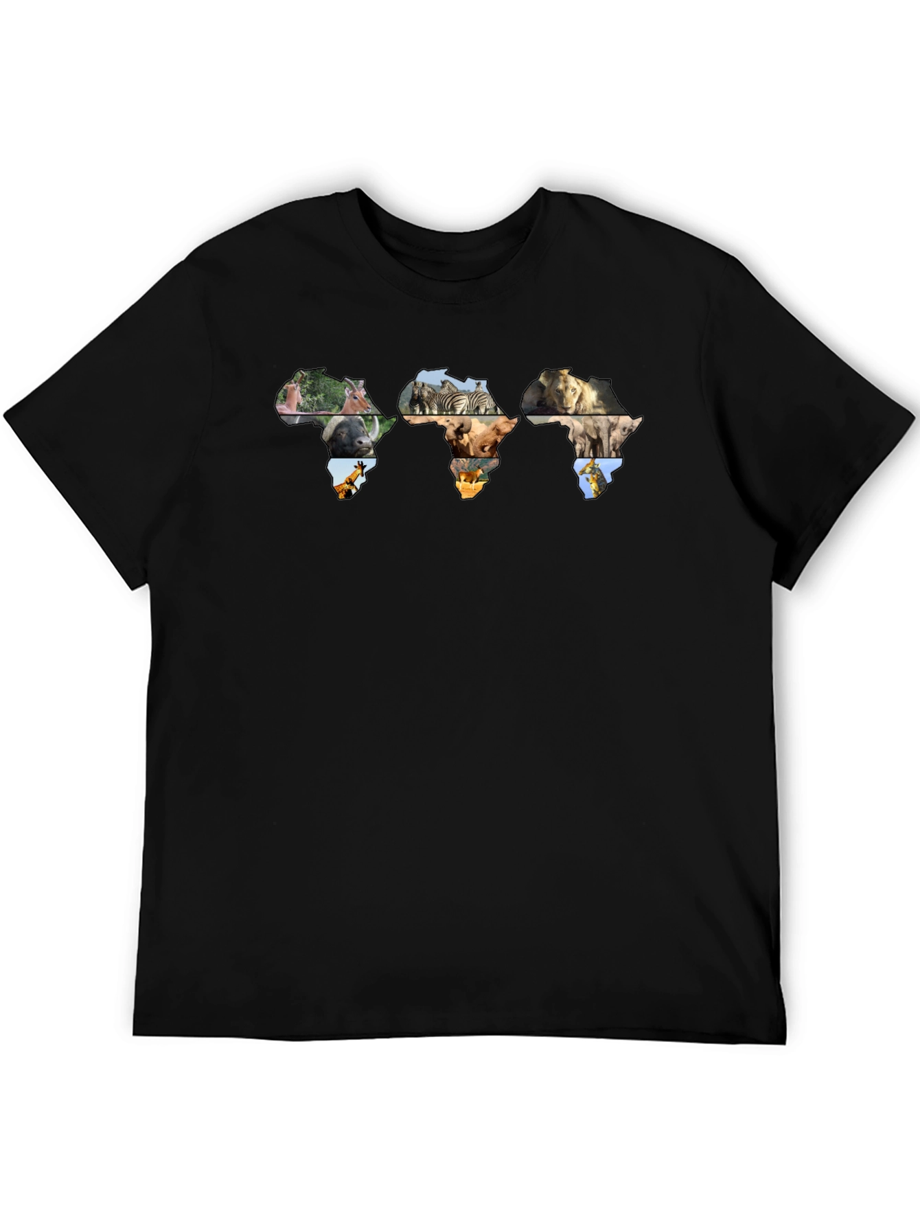 Africa Wildlife Map T-Shirt
