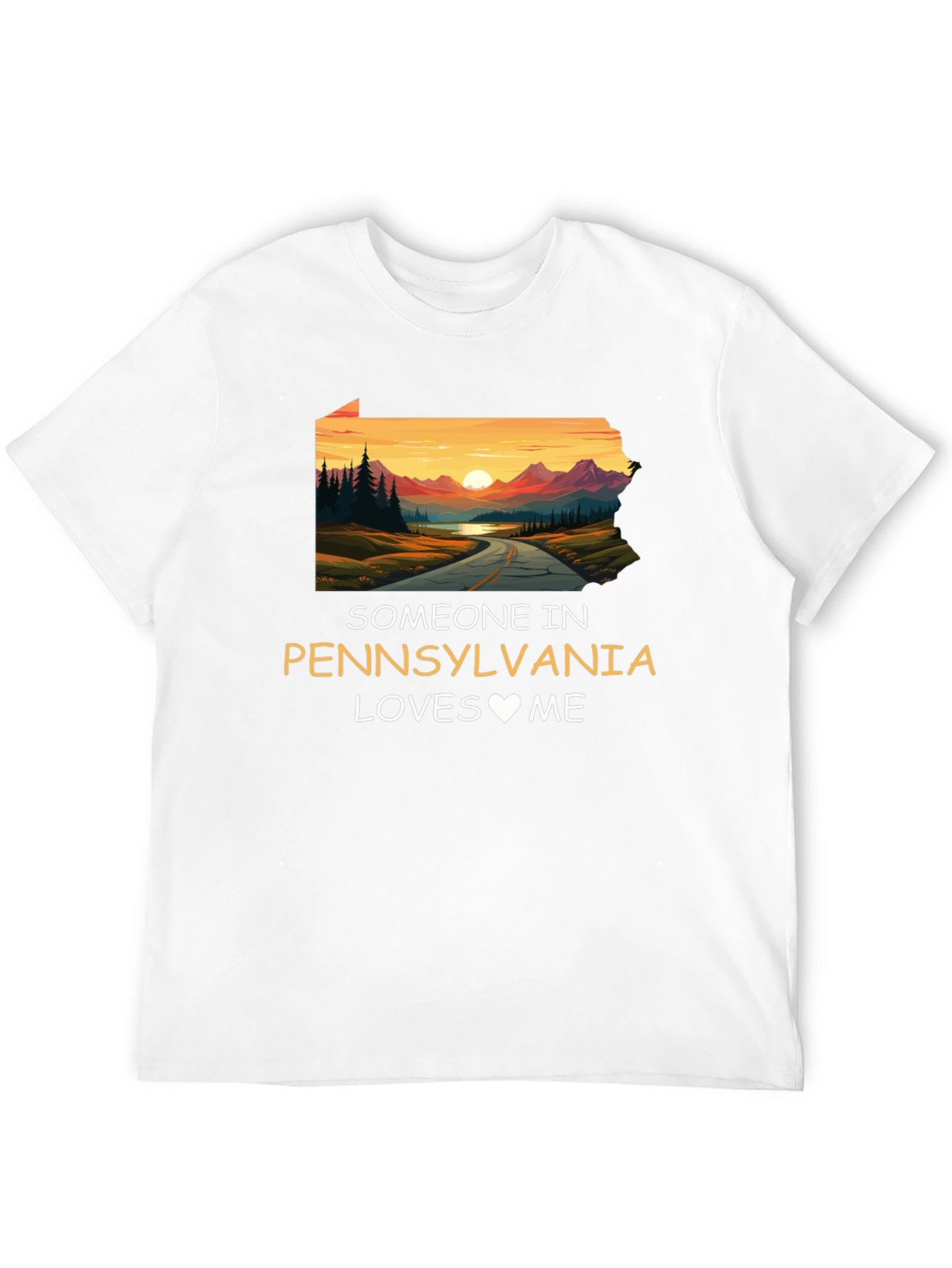 Pennsylvania Loves Me Novelty Graphic T-Shirt
