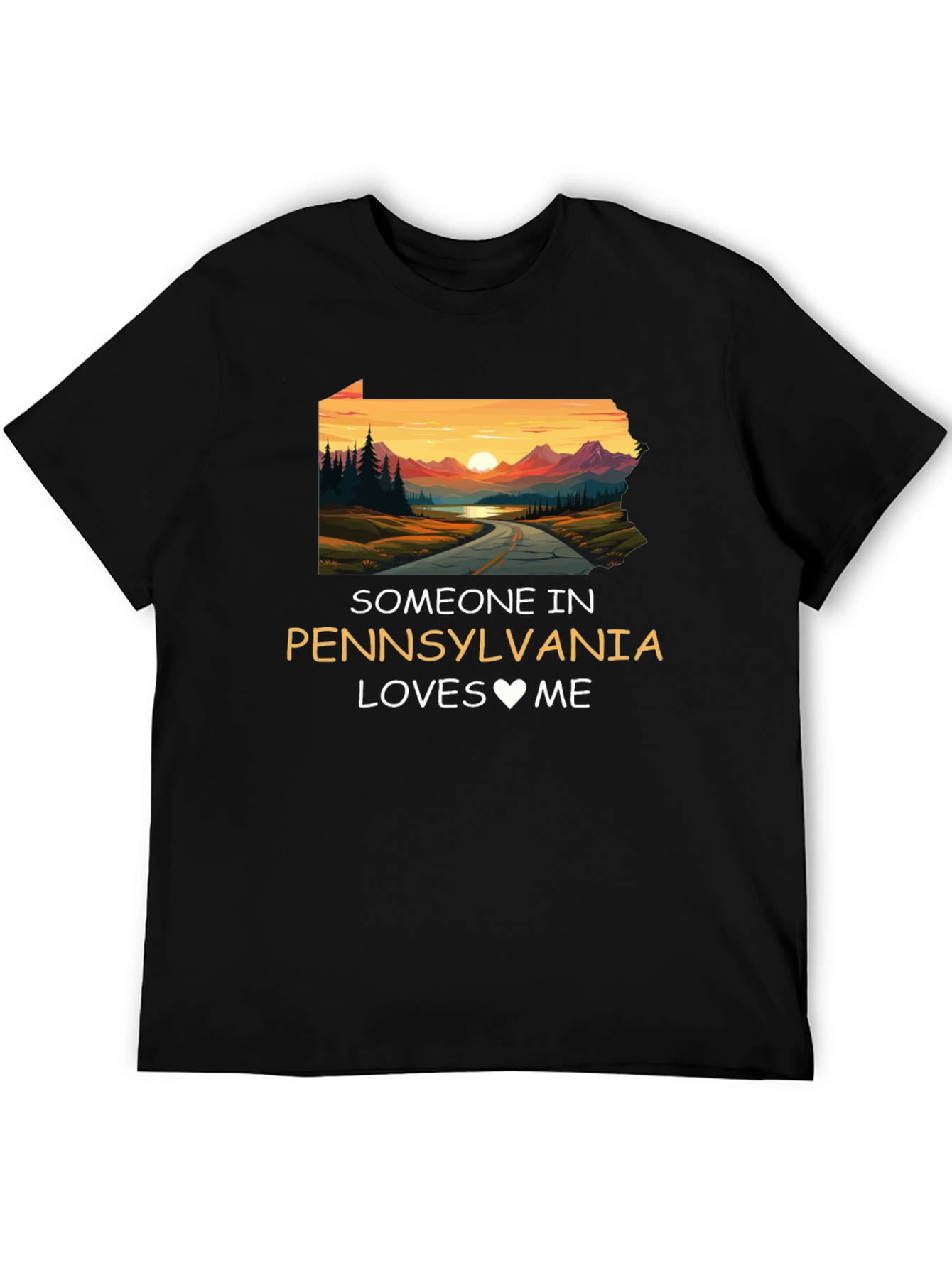 Pennsylvania Loves Me Novelty Graphic T-Shirt