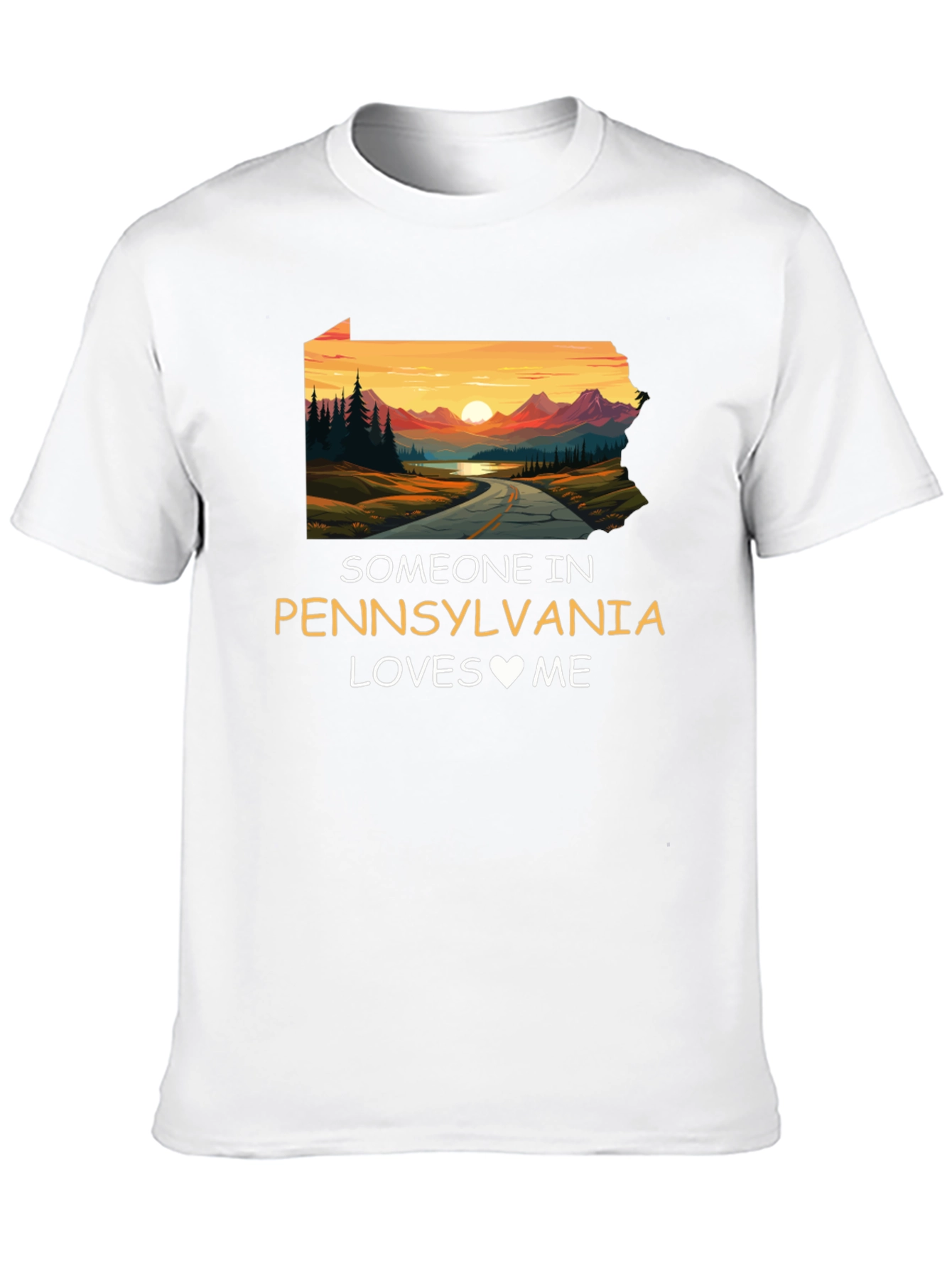 Pennsylvania Loves Me Novelty Graphic T-Shirt
