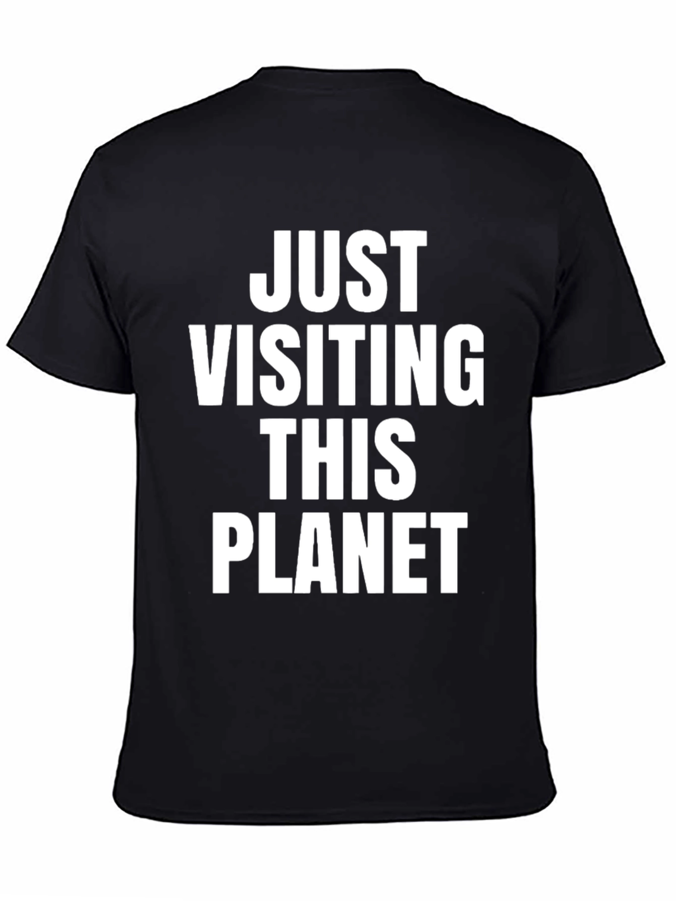 Just Visiting This Planet Graphic Tee - Black