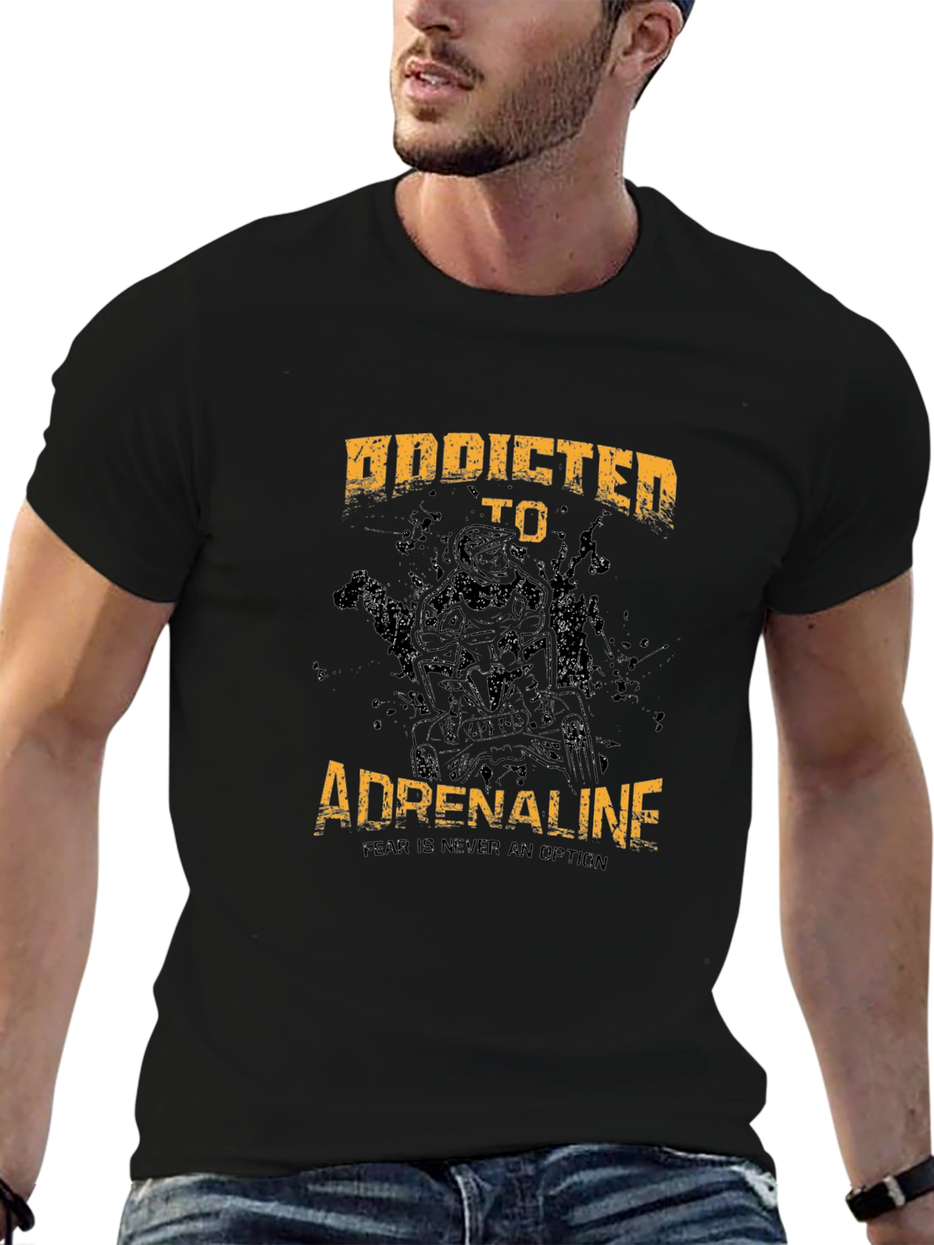 Addicted to Adrenaline Graphic Print Tee