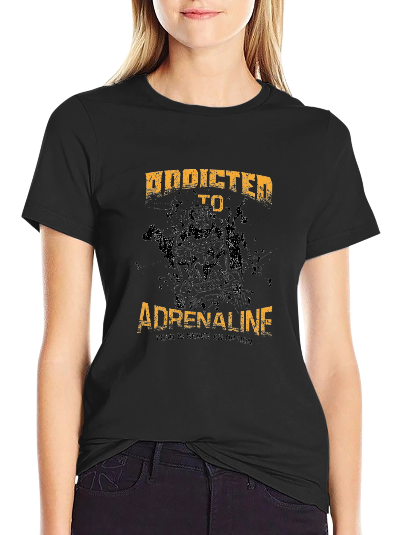 Addicted to Adrenaline Graphic Print Tee