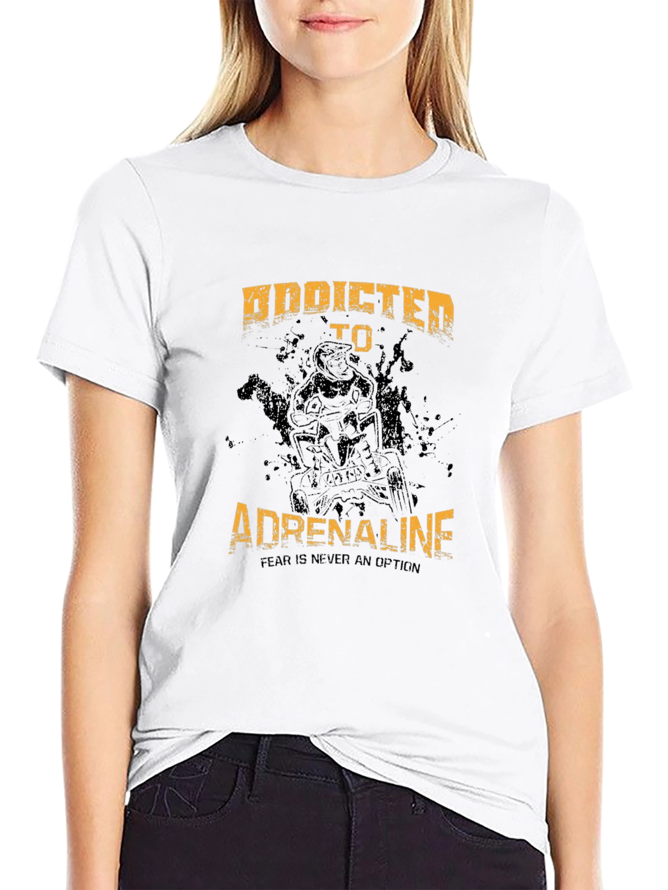 Addicted to Adrenaline Graphic Print Tee