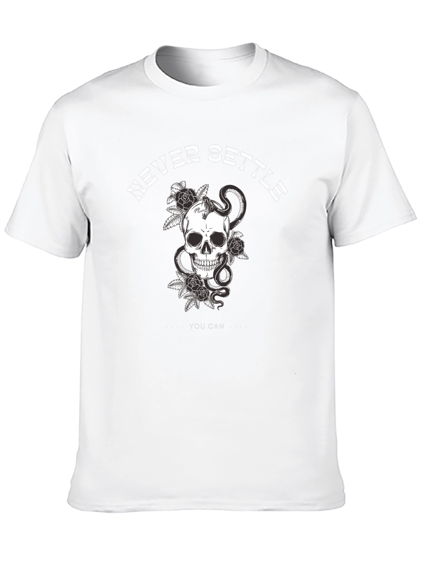 Never Settle Skull Graphic Tee