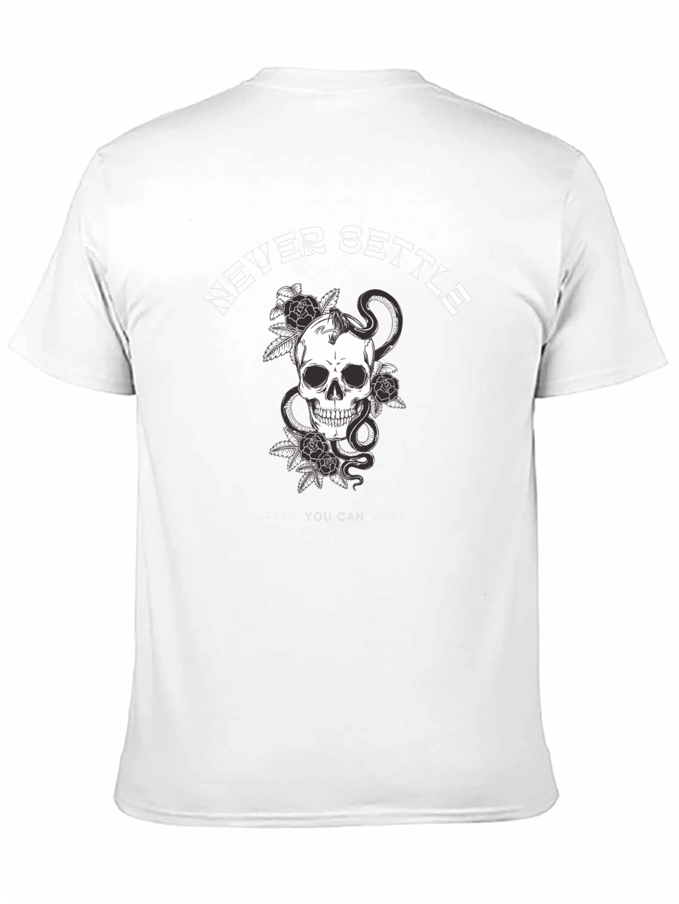 Never Settle Skull Graphic Tee