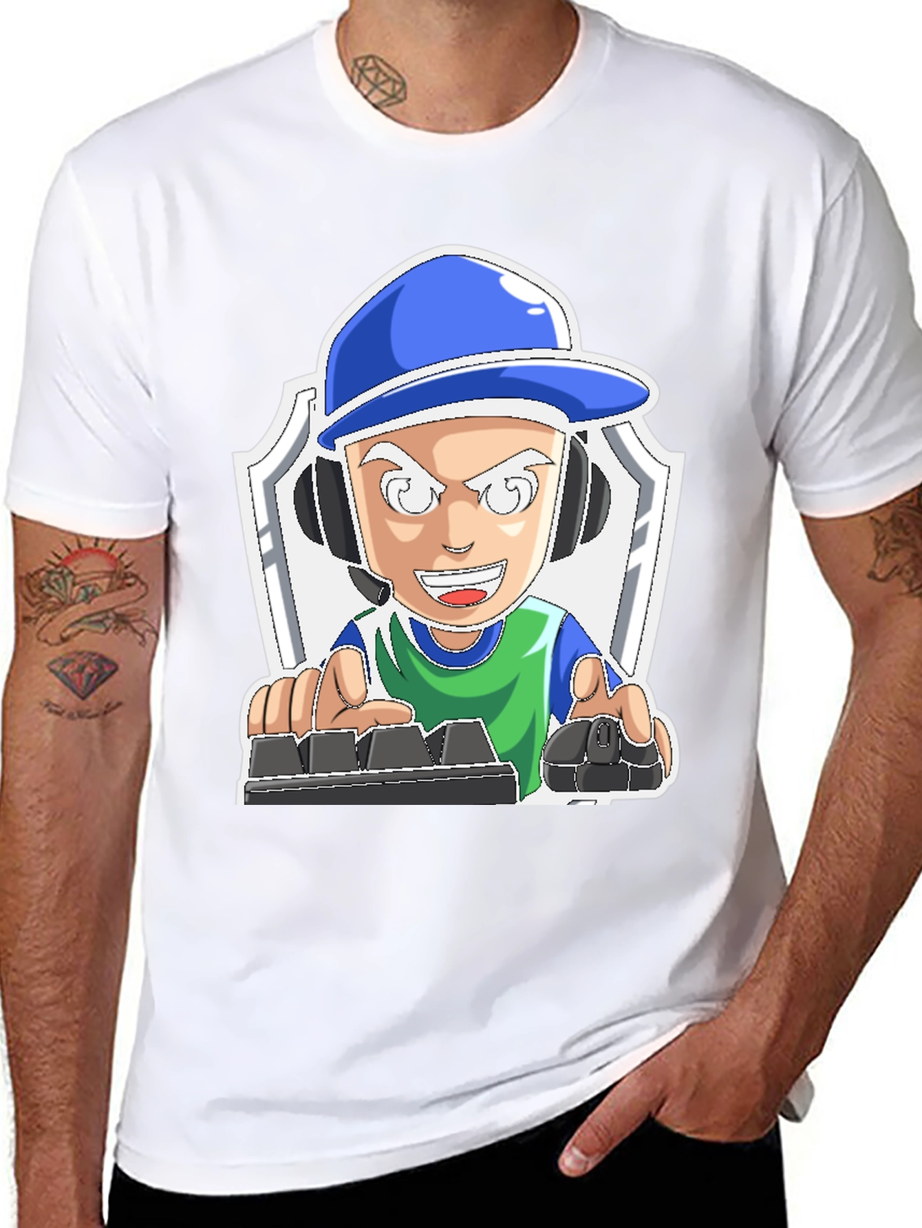 Gamer Cartoon Graphic Tee