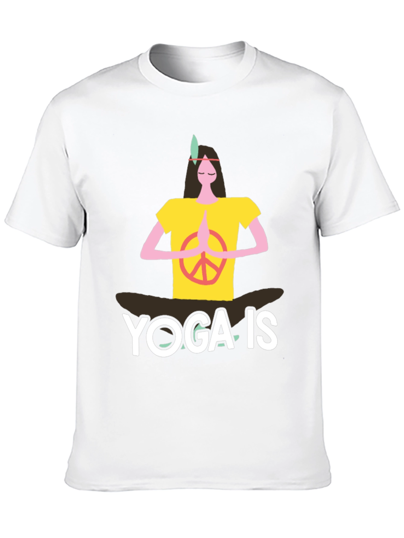 Yoga Is T-Shirt Peace Sign Graphic Tee