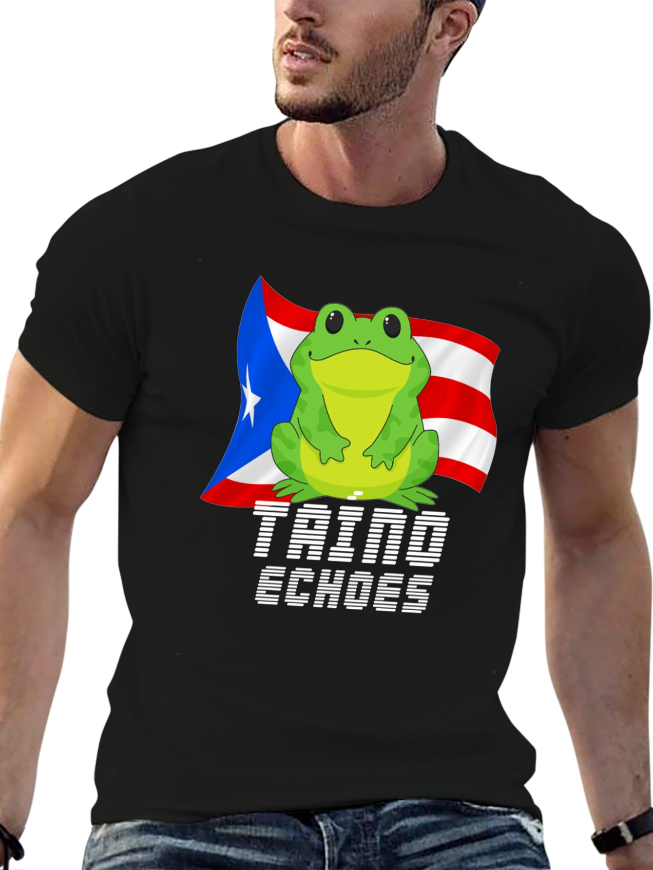 Puerto Rico Frog T-Shirt - Coqui Taino Echoes