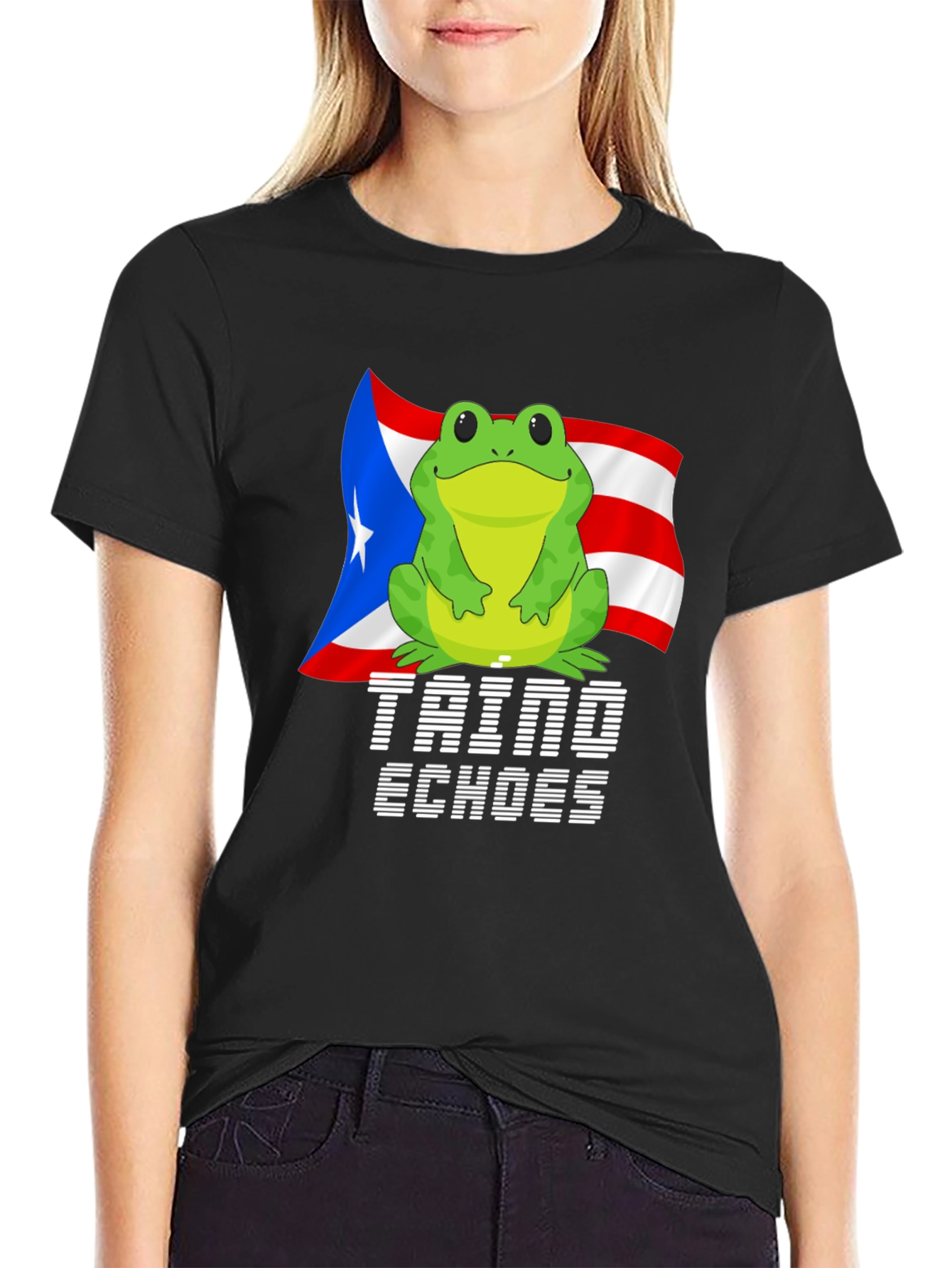 Puerto Rico Frog T-Shirt - Coqui Taino Echoes