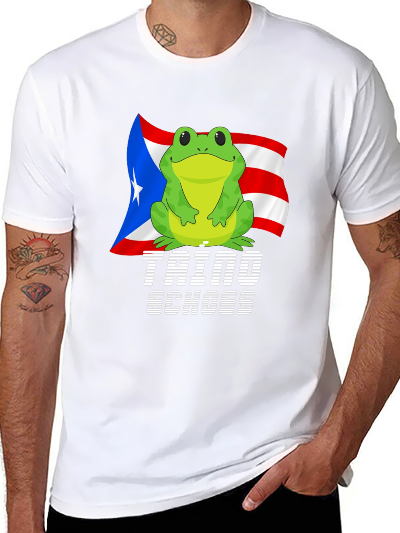 Puerto Rico Frog T-Shirt - Coqui Taino Echoes