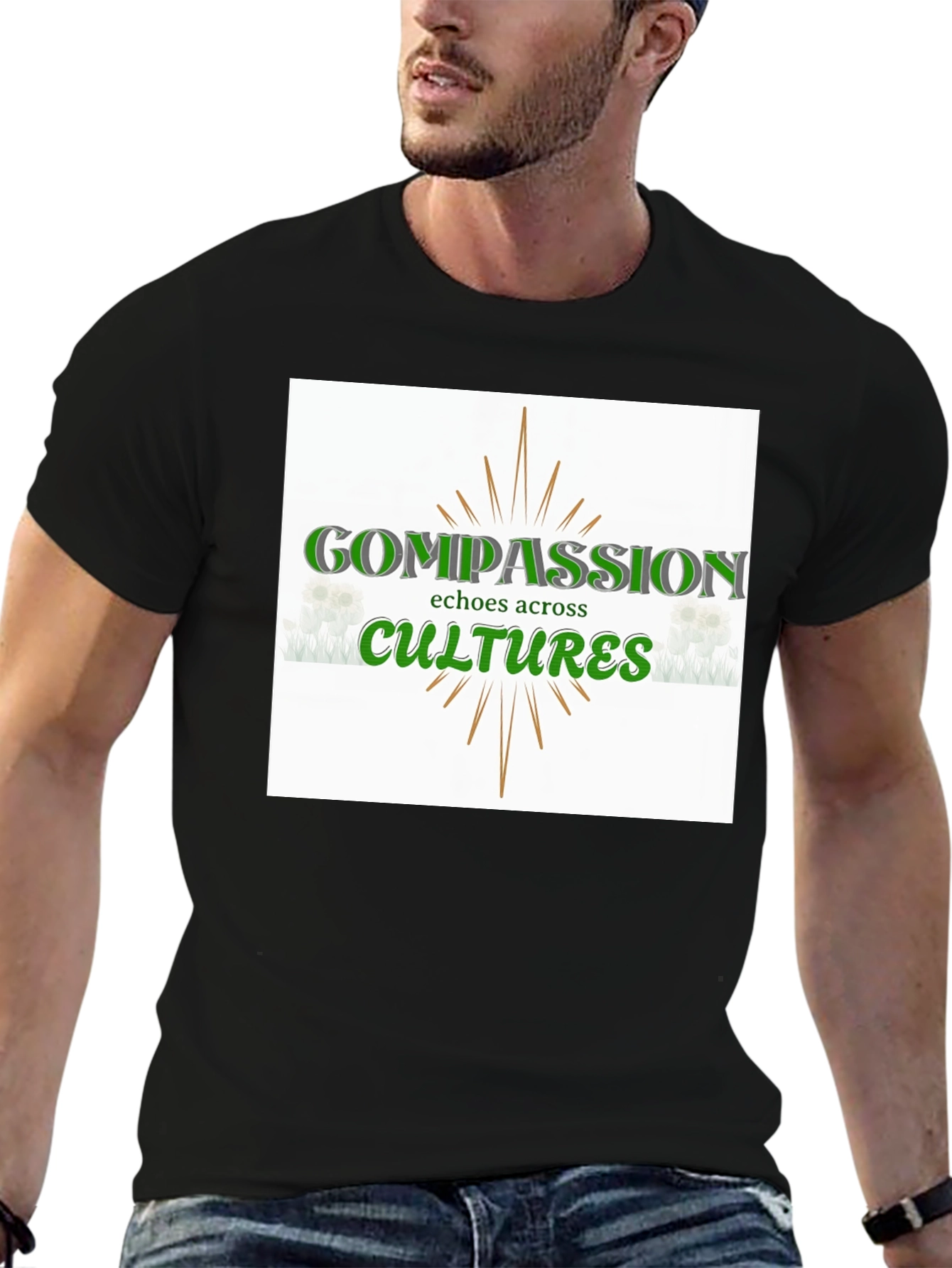 Compassion Across Cultures Graphic Tee - Black