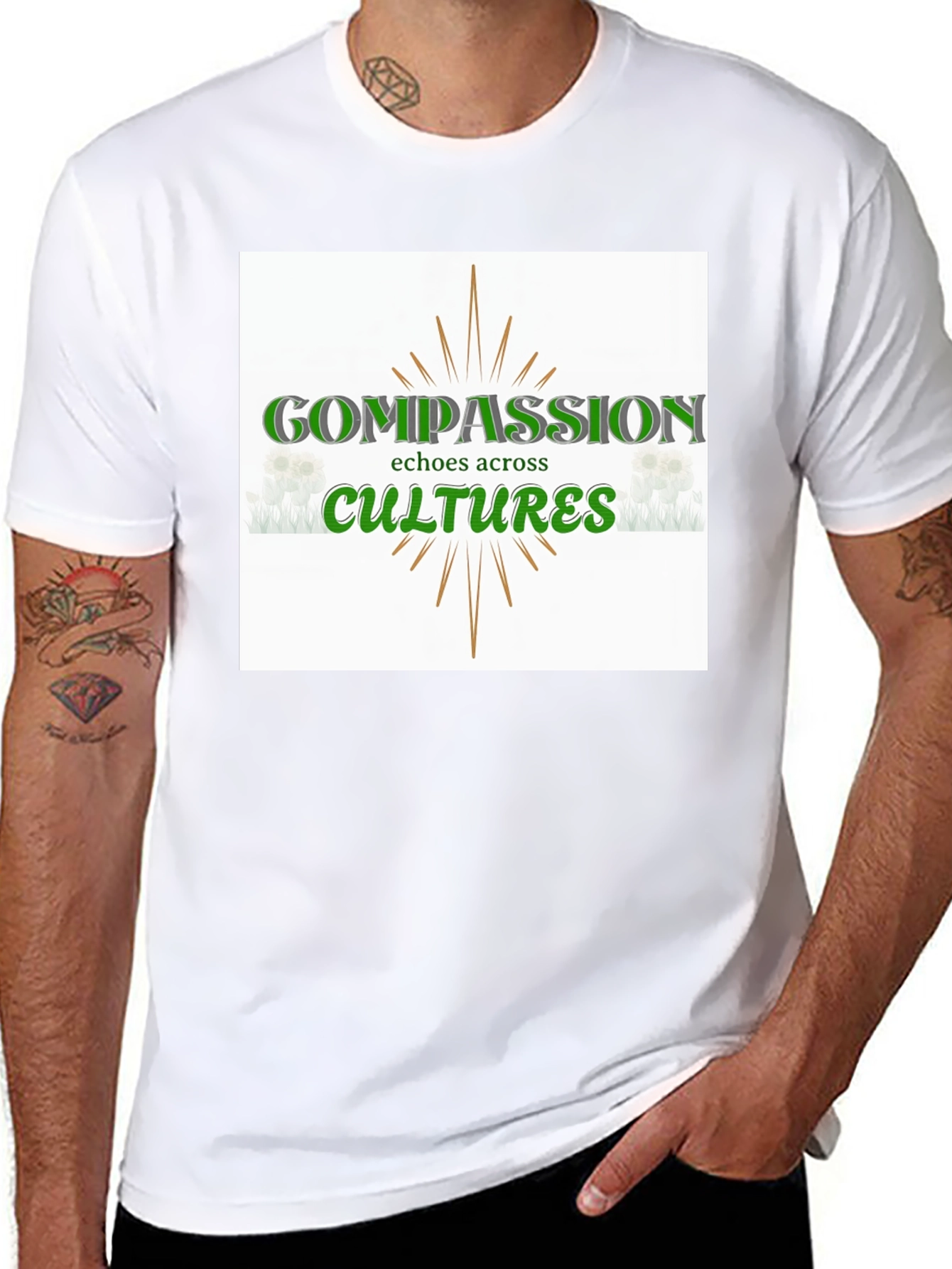 Compassion Across Cultures Graphic Tee - Black