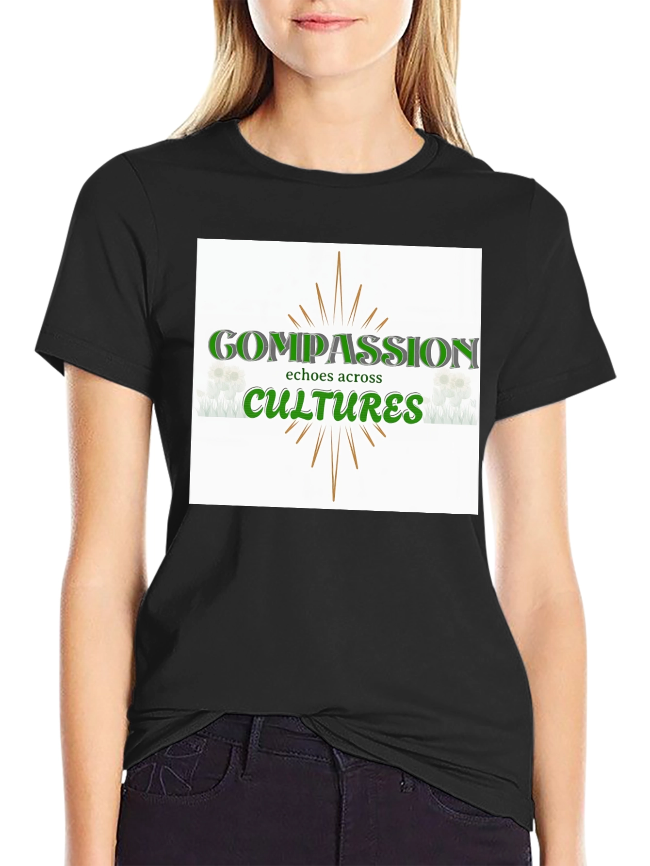 Compassion Across Cultures Graphic Tee - Black