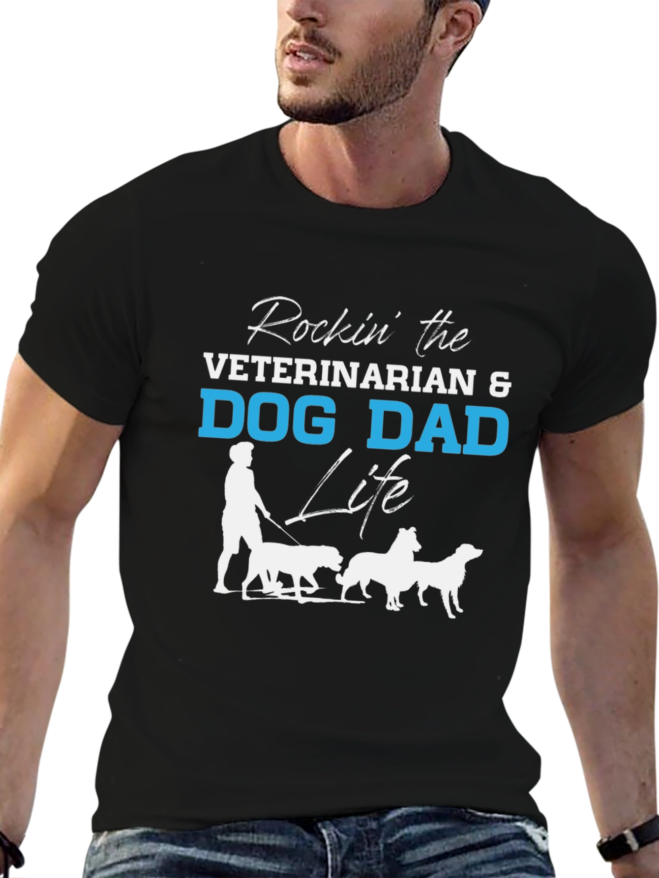Veterinarian Dog Dad Life T-Shirt