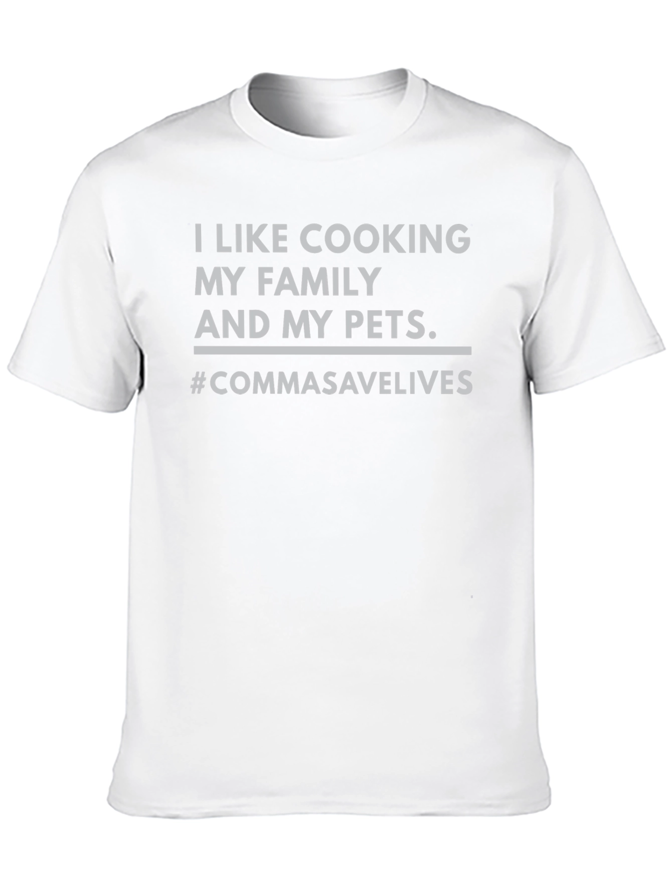 Comma Saves Lives Funny T-Shirt