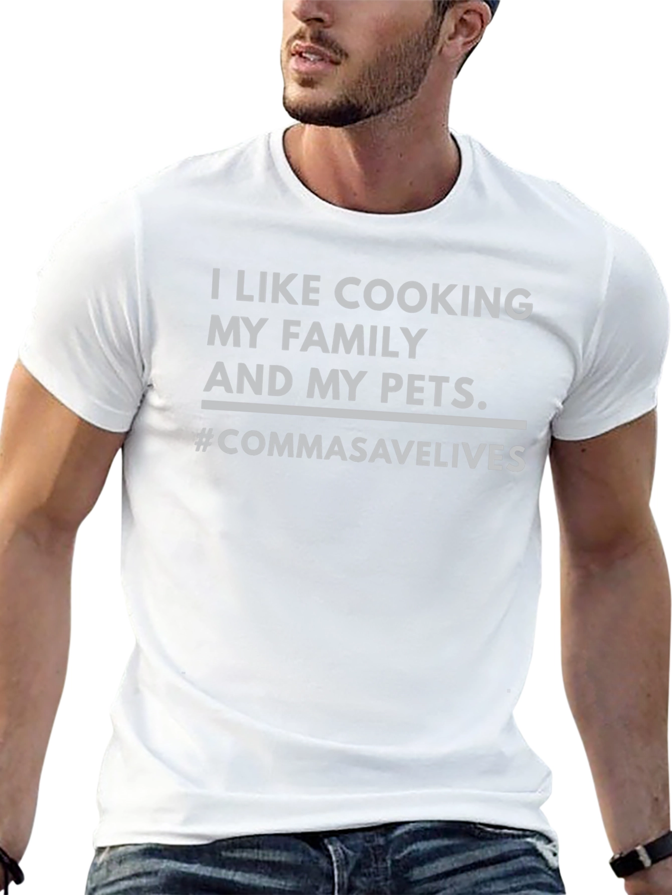 Comma Saves Lives Funny T-Shirt