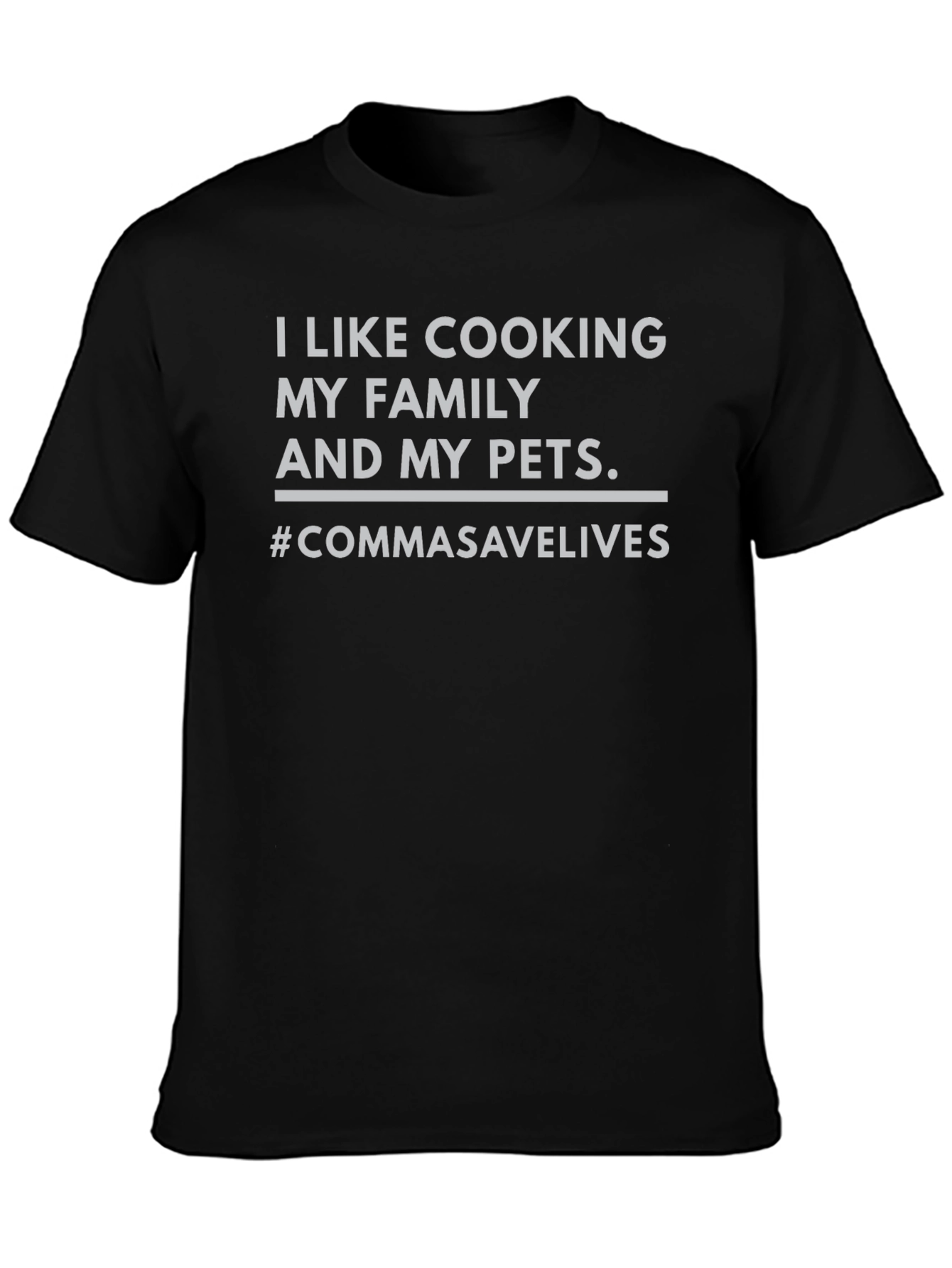 Comma Saves Lives Funny T-Shirt