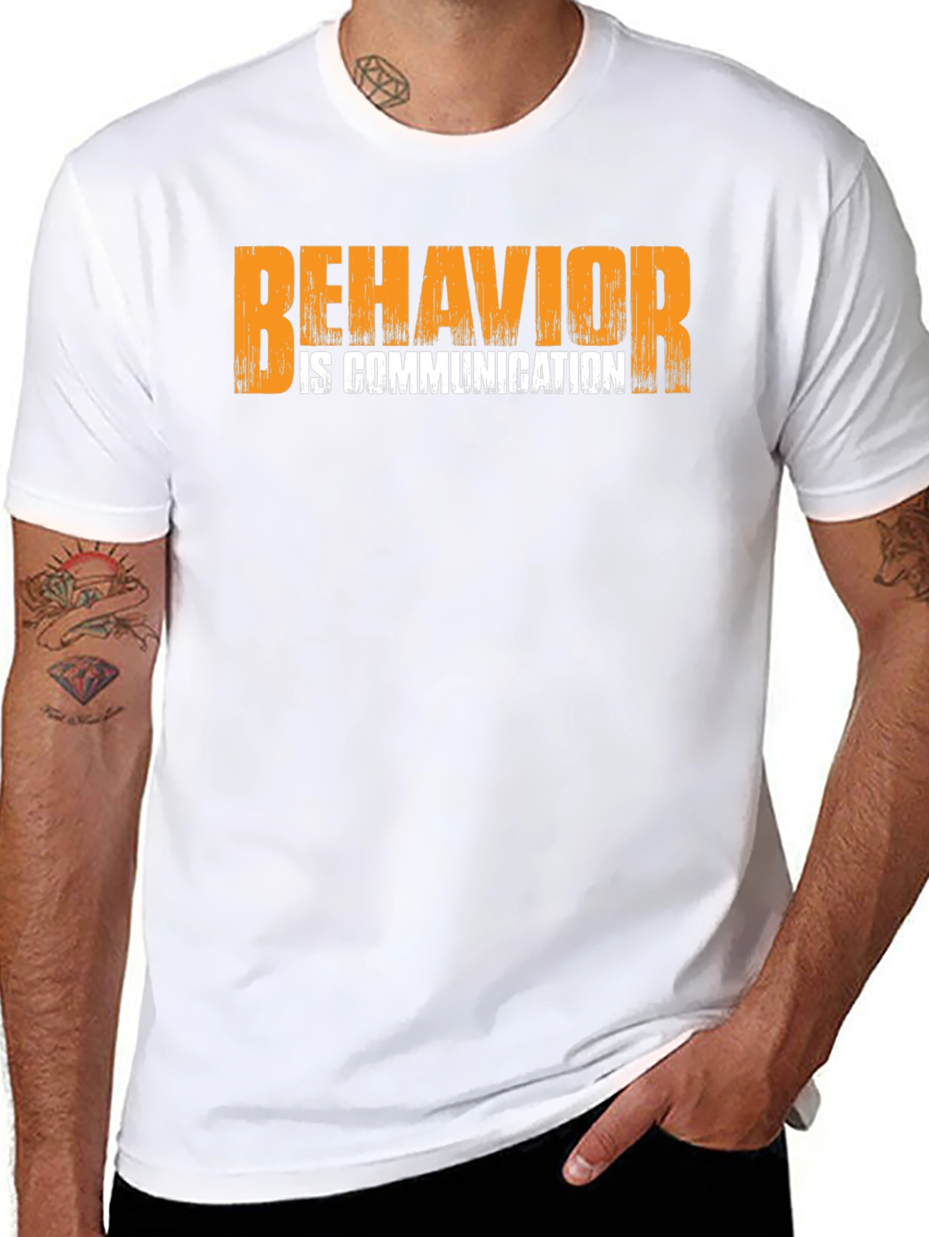 Behavior is Communication Black Graphic Tee