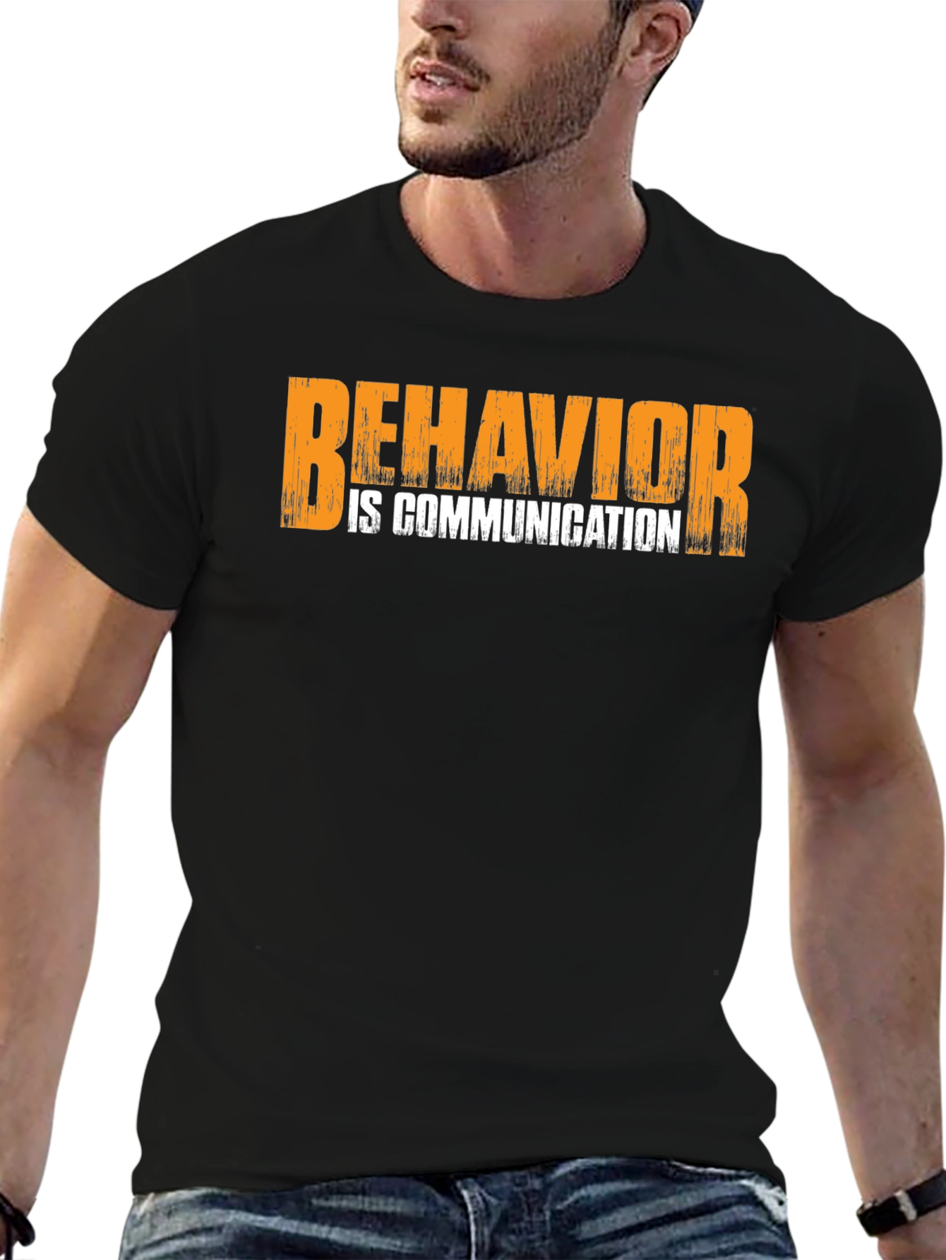 Behavior is Communication Black Graphic Tee