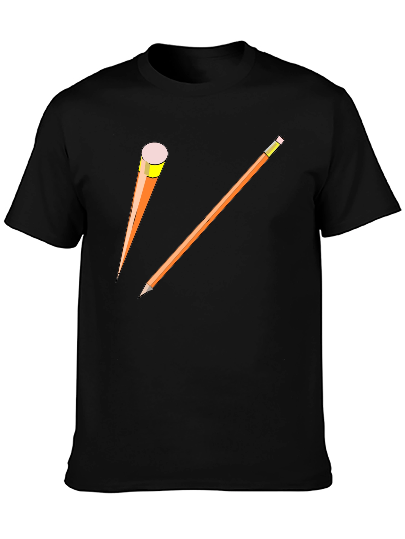 Pencil Graphic Black T-Shirt