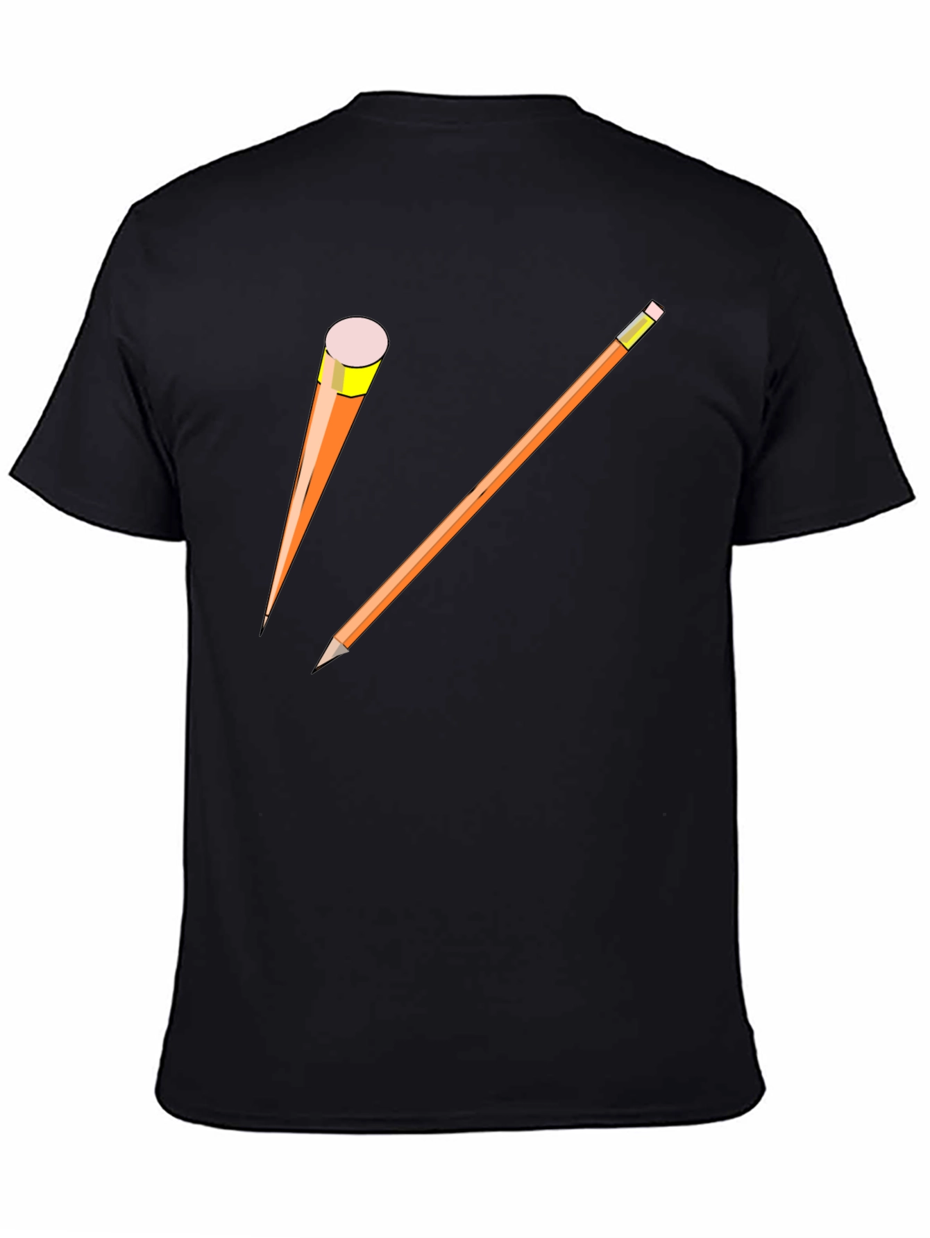 Pencil Graphic Black T-Shirt