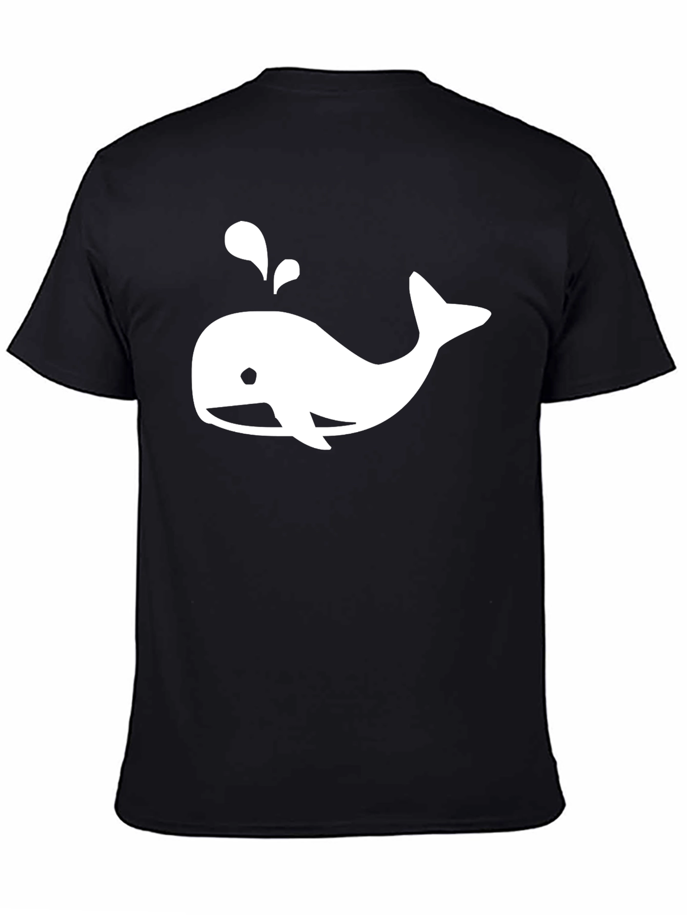 Whale Graphic Black T-Shirt