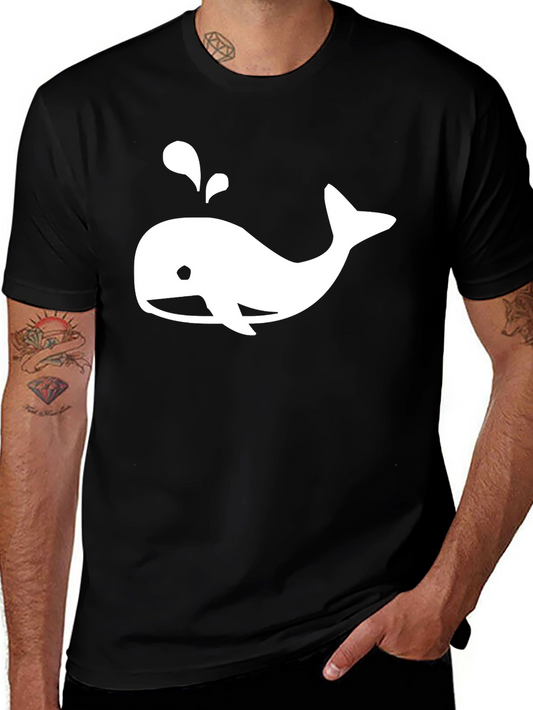 Whale Graphic Black T-Shirt