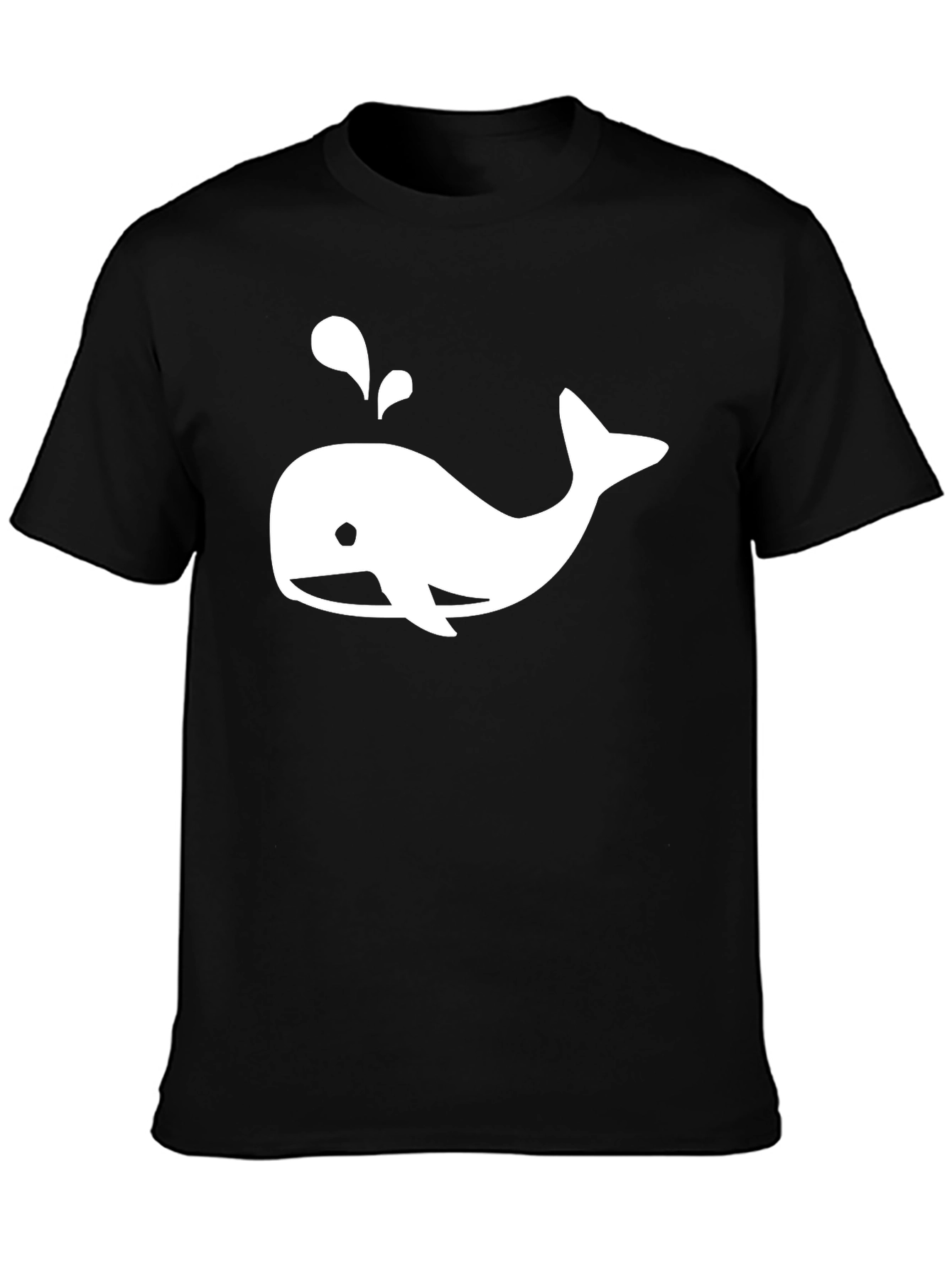 Whale Graphic Black T-Shirt