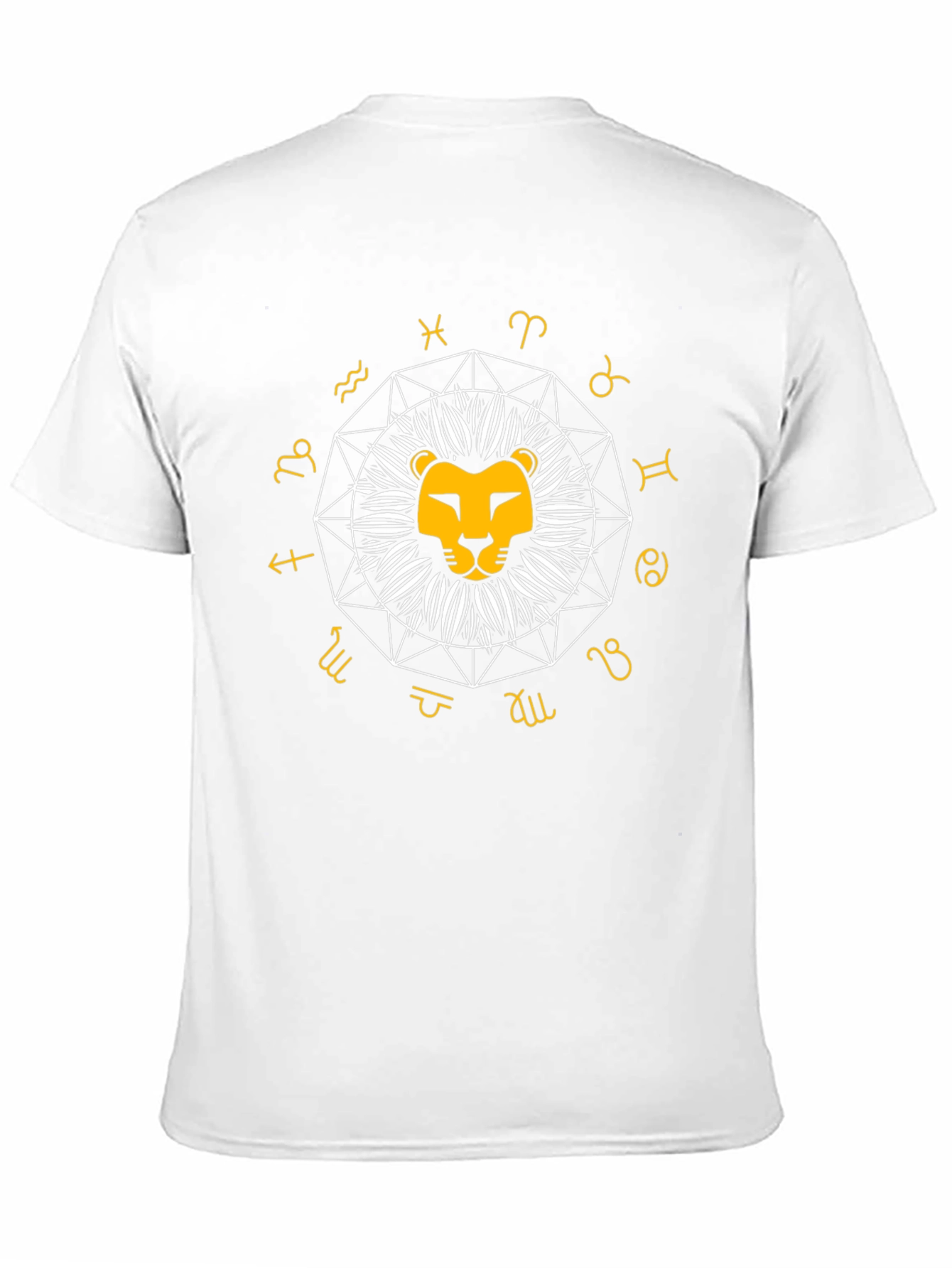 Zodiac Lion Graphic T-Shirt - Black
