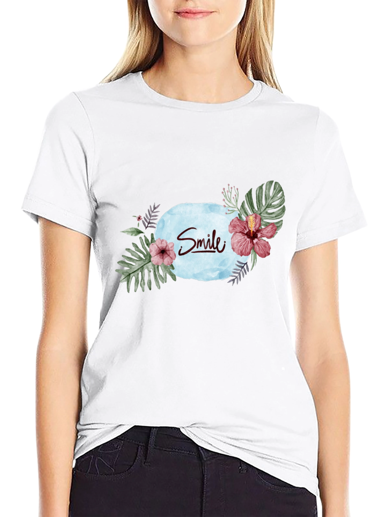 Smile Graphic Black T-Shirt