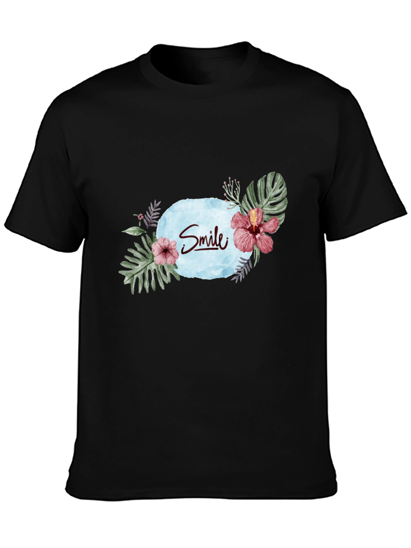 Smile Graphic Black T-Shirt