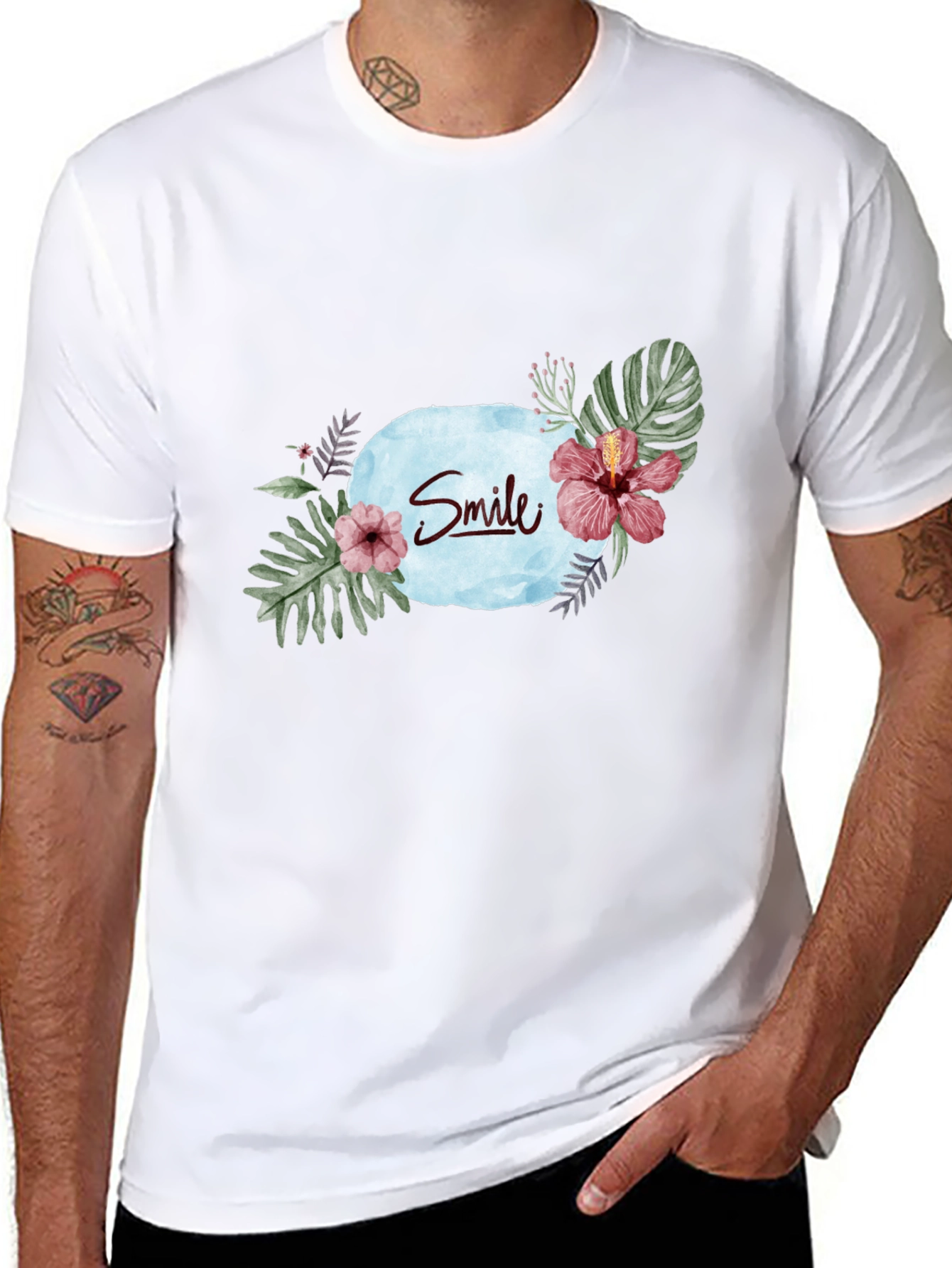 Smile Graphic Black T-Shirt