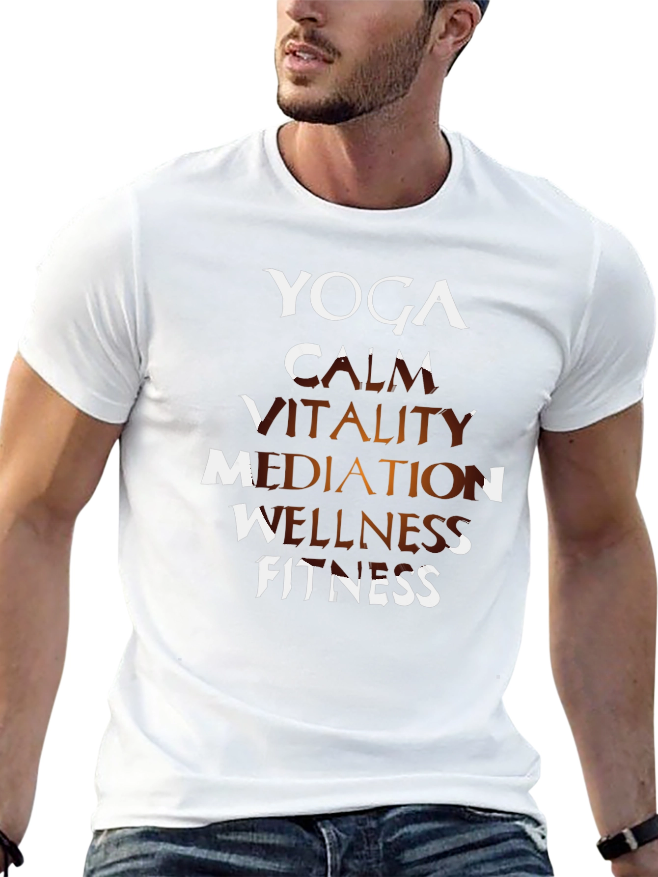 Yoga Calm Vitality Wellness Graphic Tee