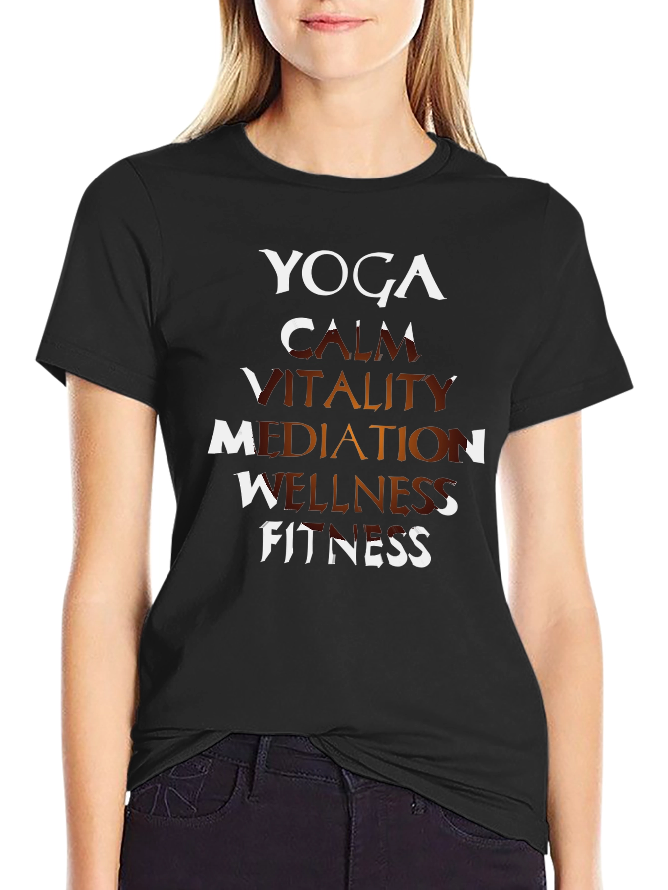 Yoga Calm Vitality Wellness Graphic Tee