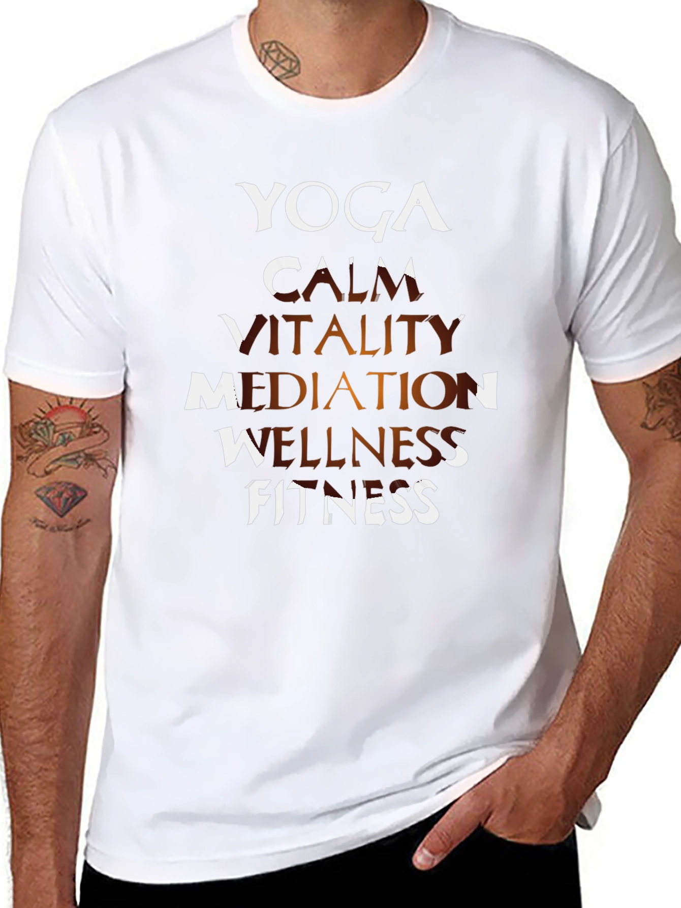 Yoga Calm Vitality Wellness Graphic Tee