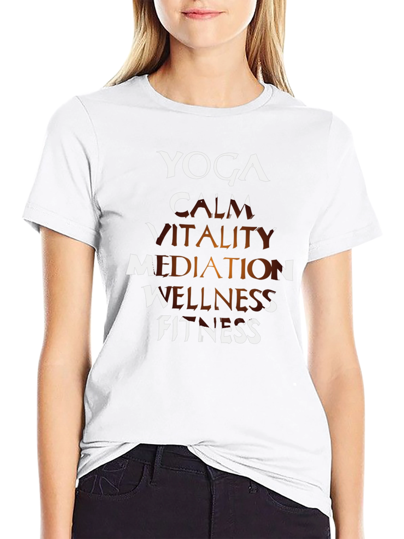 Yoga Calm Vitality Wellness Graphic Tee