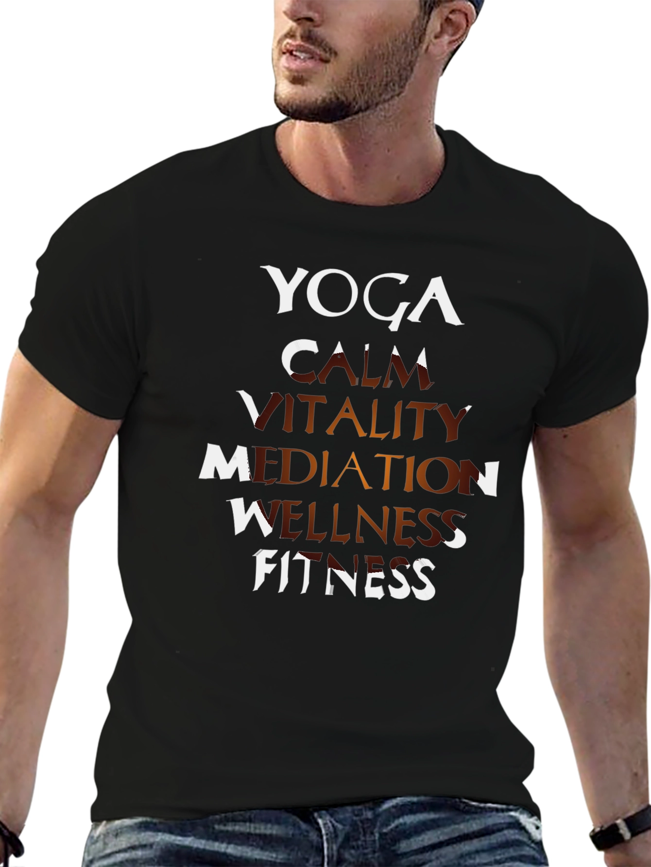 Yoga Calm Vitality Wellness Graphic Tee