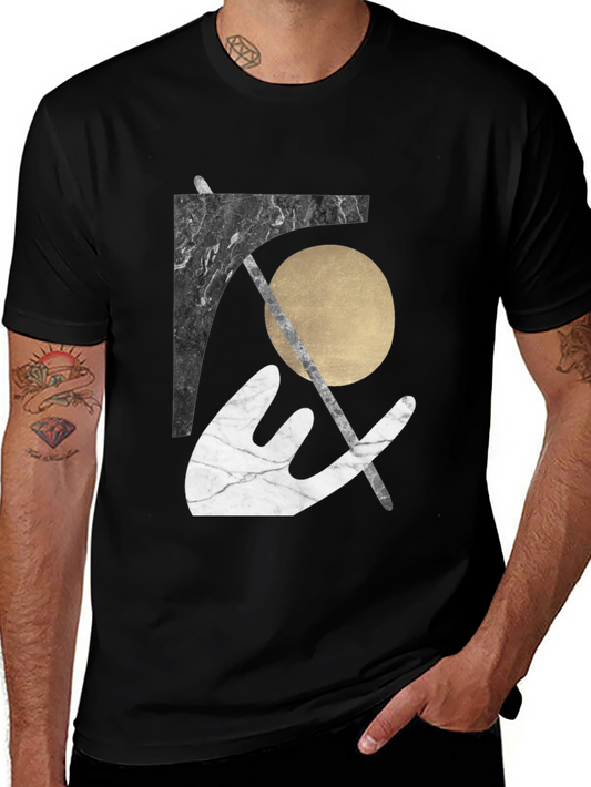 Abstract Graphic Tee - Modern Marble Design